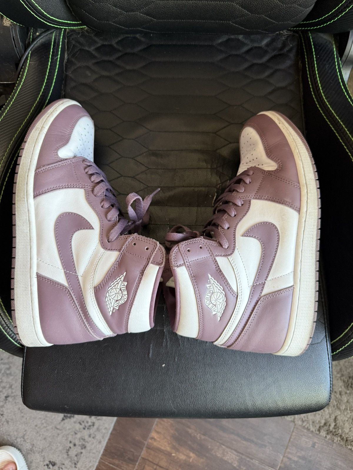 Nike Nike Air Jordan 1’s Purple & White Hi-Top’s Size US 11 / EU 44 - 2 Thumbnail
