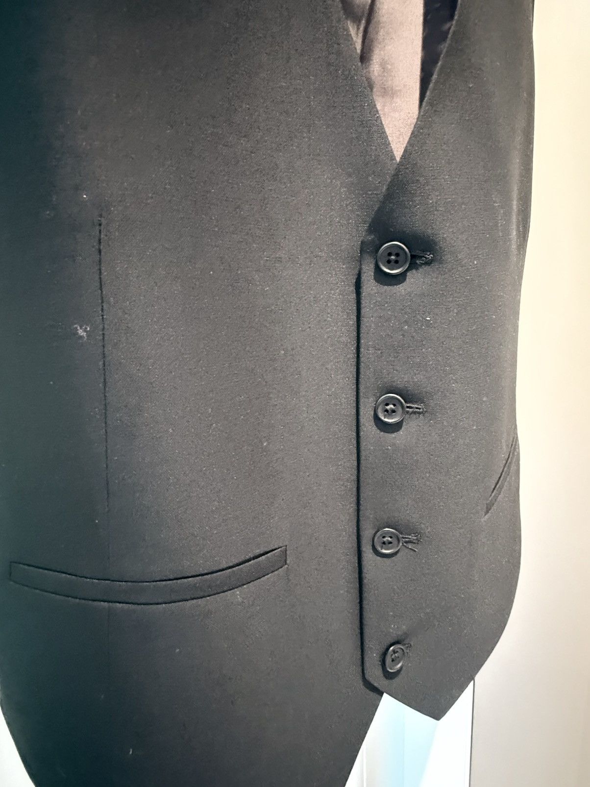 Todd Snyder Custom Todd Snyder 40R Black Wool Suit Vest Size 40R - 2 Thumbnail