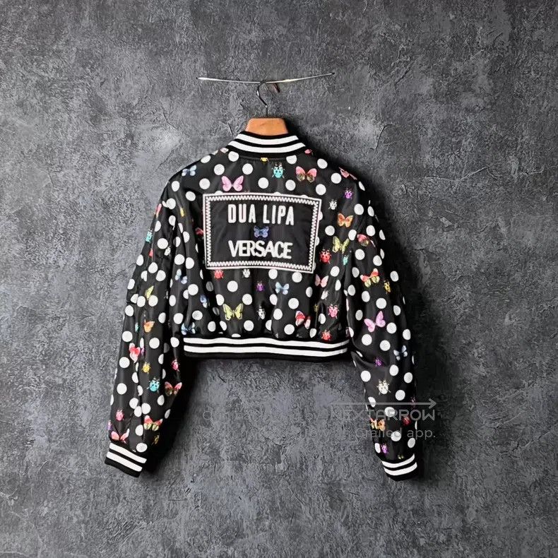 Versace Versace Polka dot insect stand-up collar padded jacket Size XS / US 0-2 / IT 36-38 - 2 Thumbnail