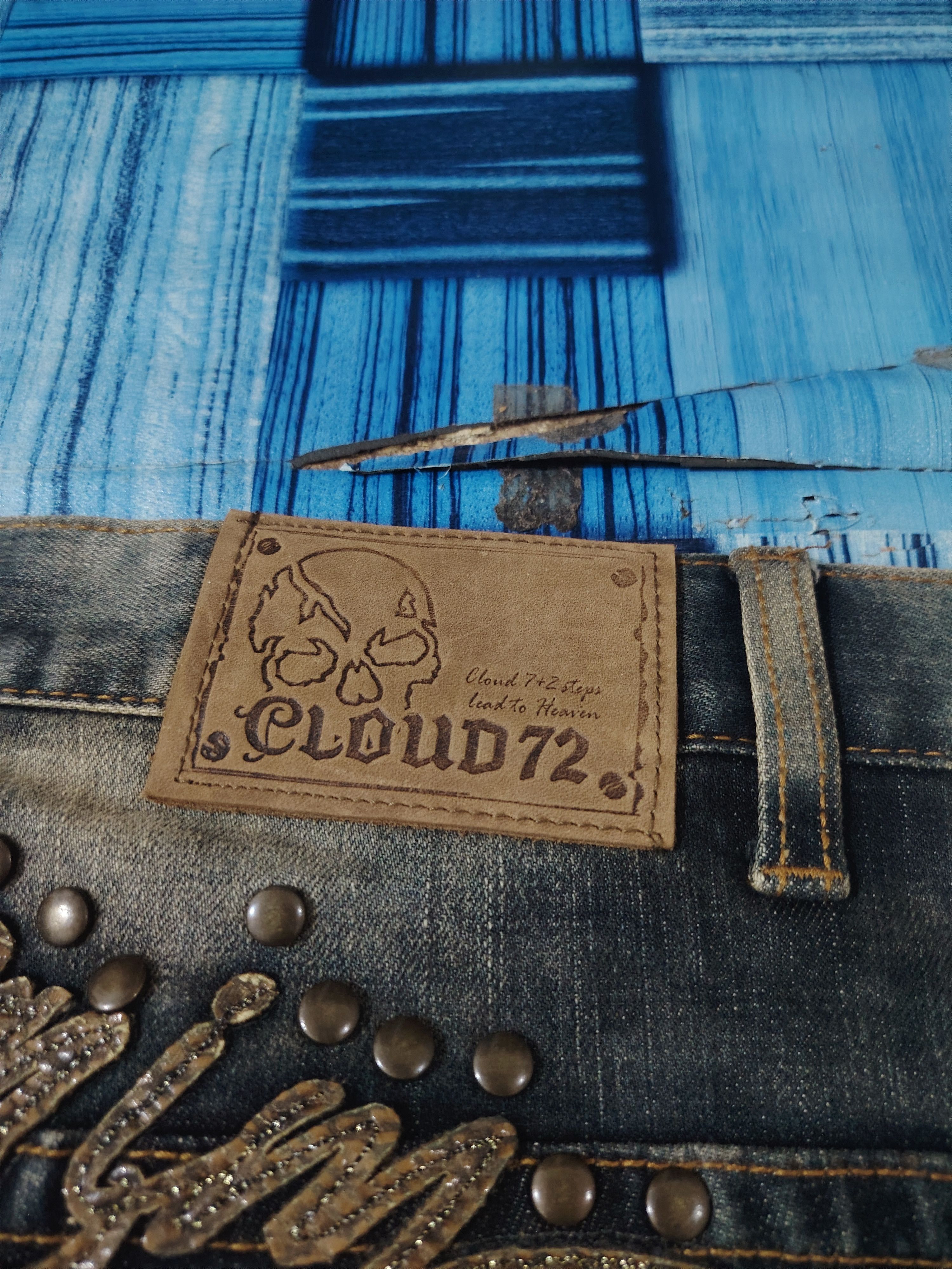 Rock Revival Japanese Cloud72 Denim Distressed Flared Jeans Cross Pocket Size US 40 / EU 56 - 14 Thumbnail