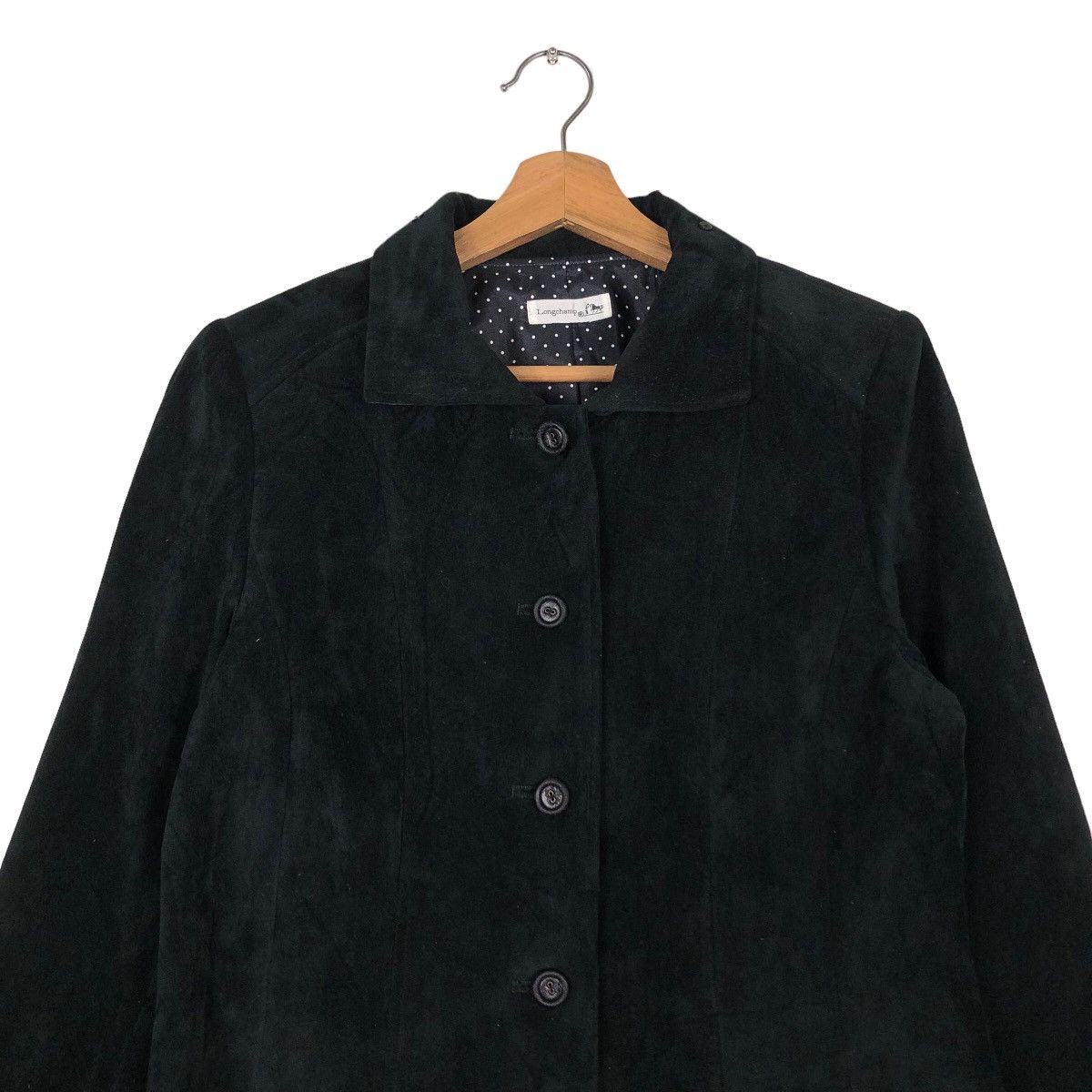 Japanese Brand 🔥 Rich Black - Vintage Long Jacket Longchamp Size US M / EU 48-50 / 2 - 3 Thumbnail