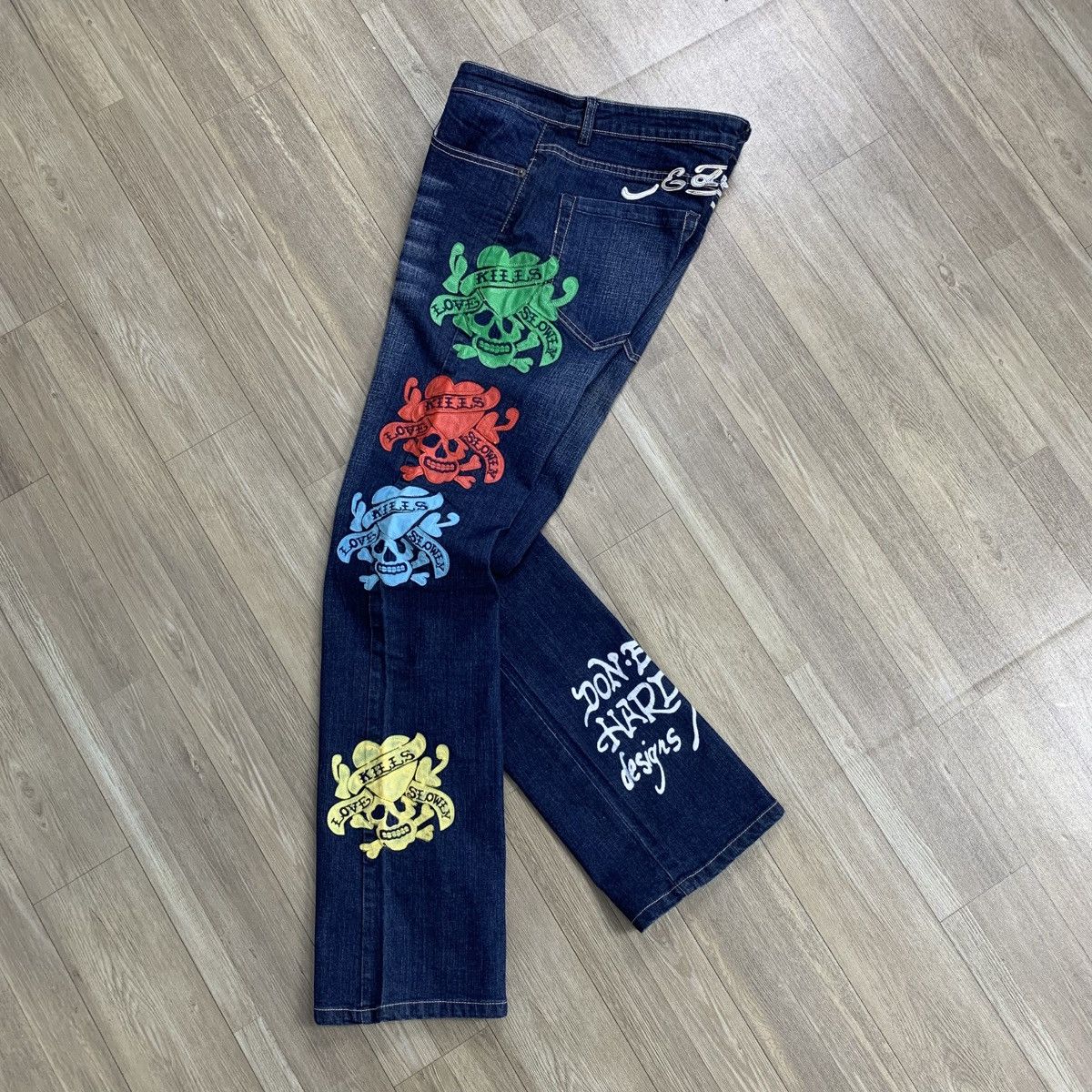 Ed Hardy 2000’s Ed Hardy Christian Audiger Denim Pants Size US 32 / EU 48 - 4 Thumbnail