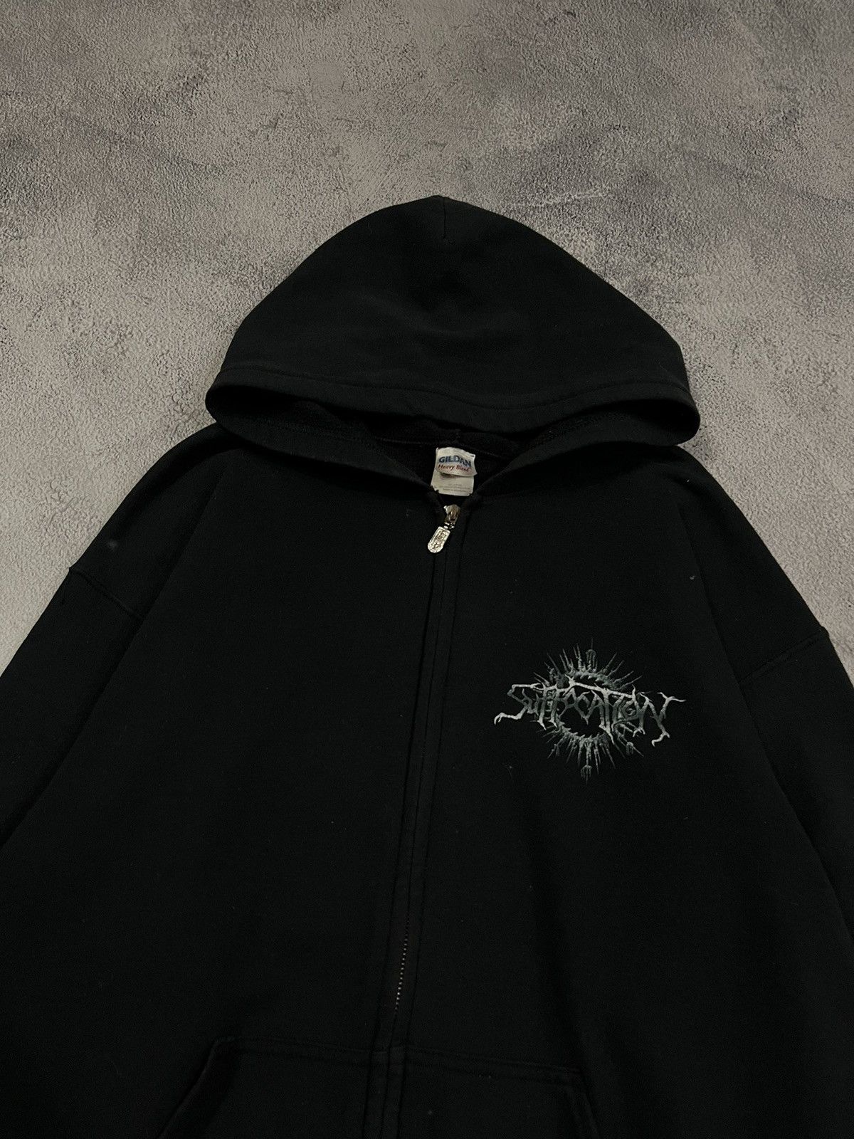 Band Tees Vintage Y2k SUFFOCATION 2008 Death Metal Zip Hoodie 00’s Size US L / EU 52-54 / 3 - 2 Thumbnail