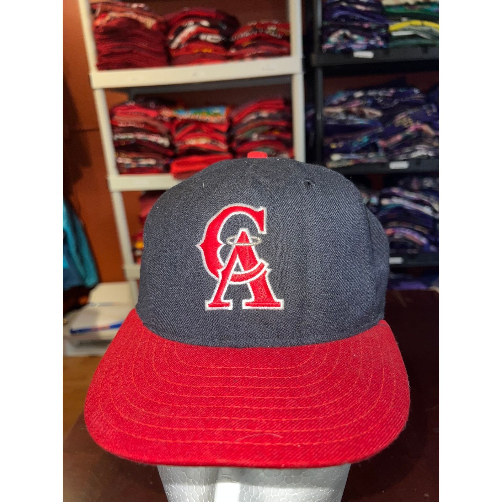 Vintage Los Angeles Angels Hat New Era Pro Model Diamond 6 3/4 USA Size ONE SIZE - 2 Thumbnail