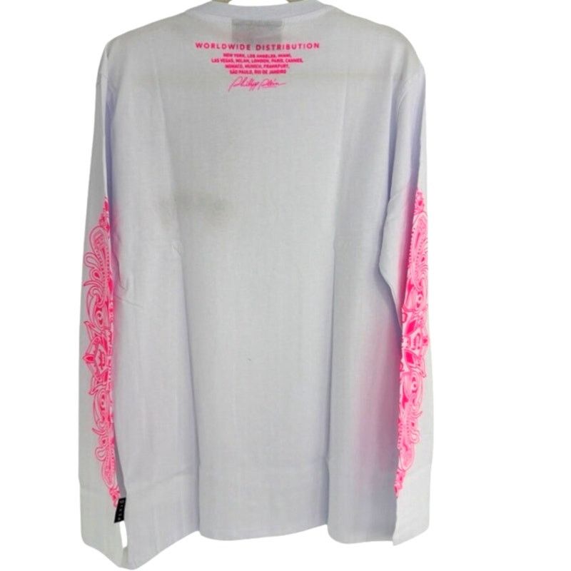 Philipp Plein Philipp Plein Fuxiafluo Chrome Crest Long Sleeve T-Shirt L Size US L / EU 52-54 / 3 - 8 Thumbnail