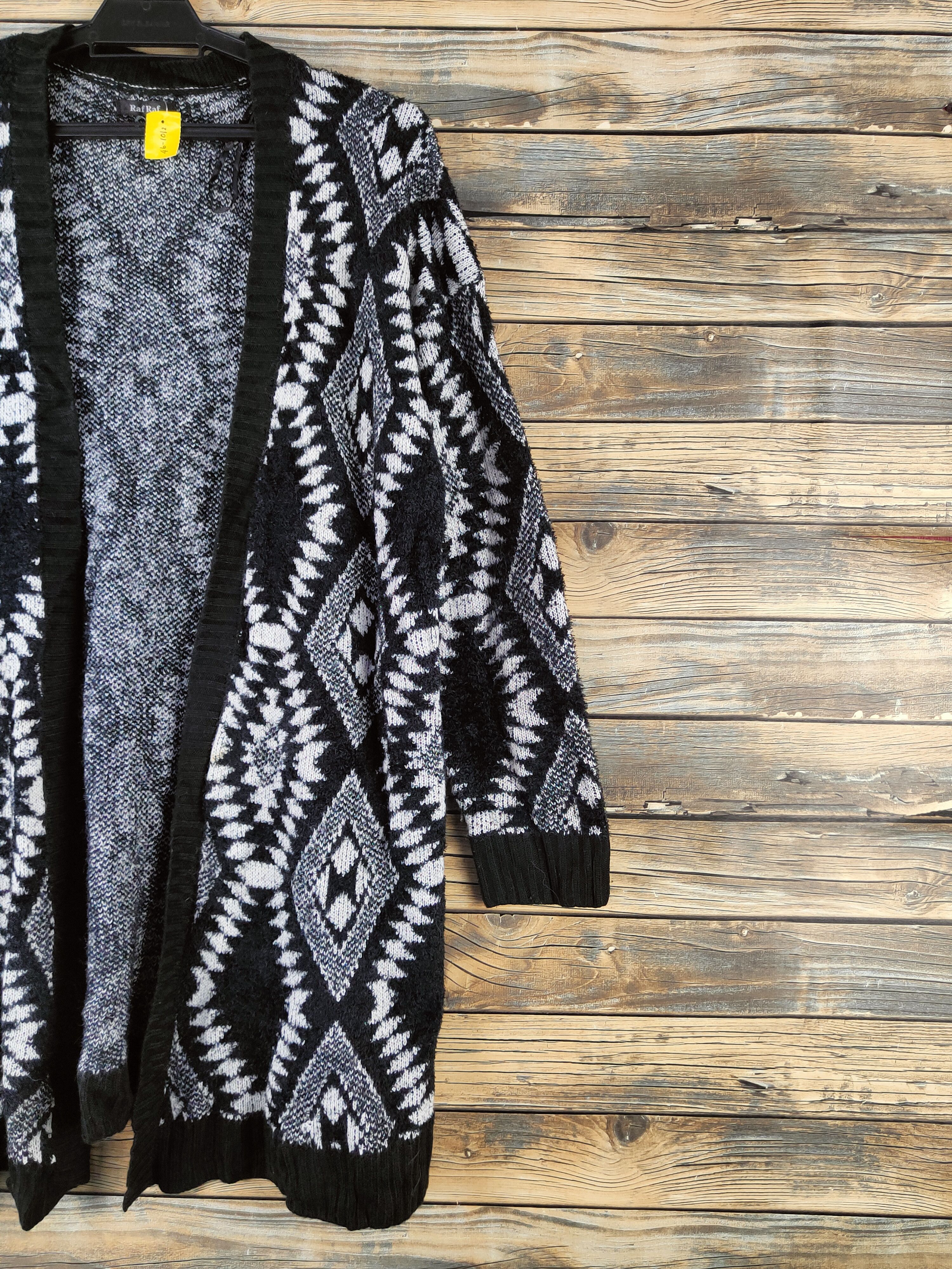 Japanese Brand DL Raf Raf Black White Knitwear Cardigan #46-1012 Size L / US 10 / IT 46 - 5 Thumbnail