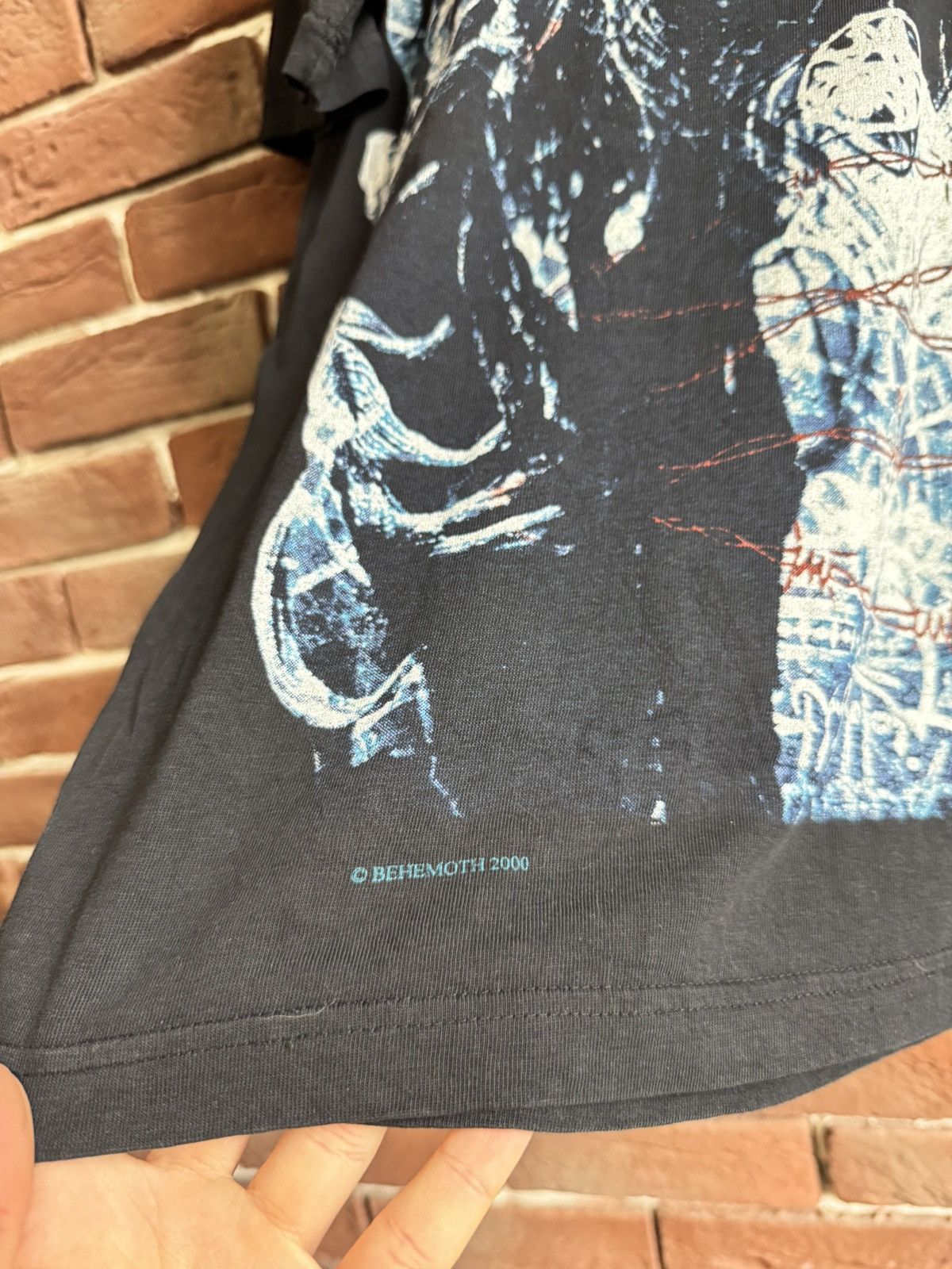 Band Tees Rare Vintage 00s Behemoth Thelema.6 Black Metal Band Tshirt Size US XL / EU 56 / 4 - 4 Thumbnail