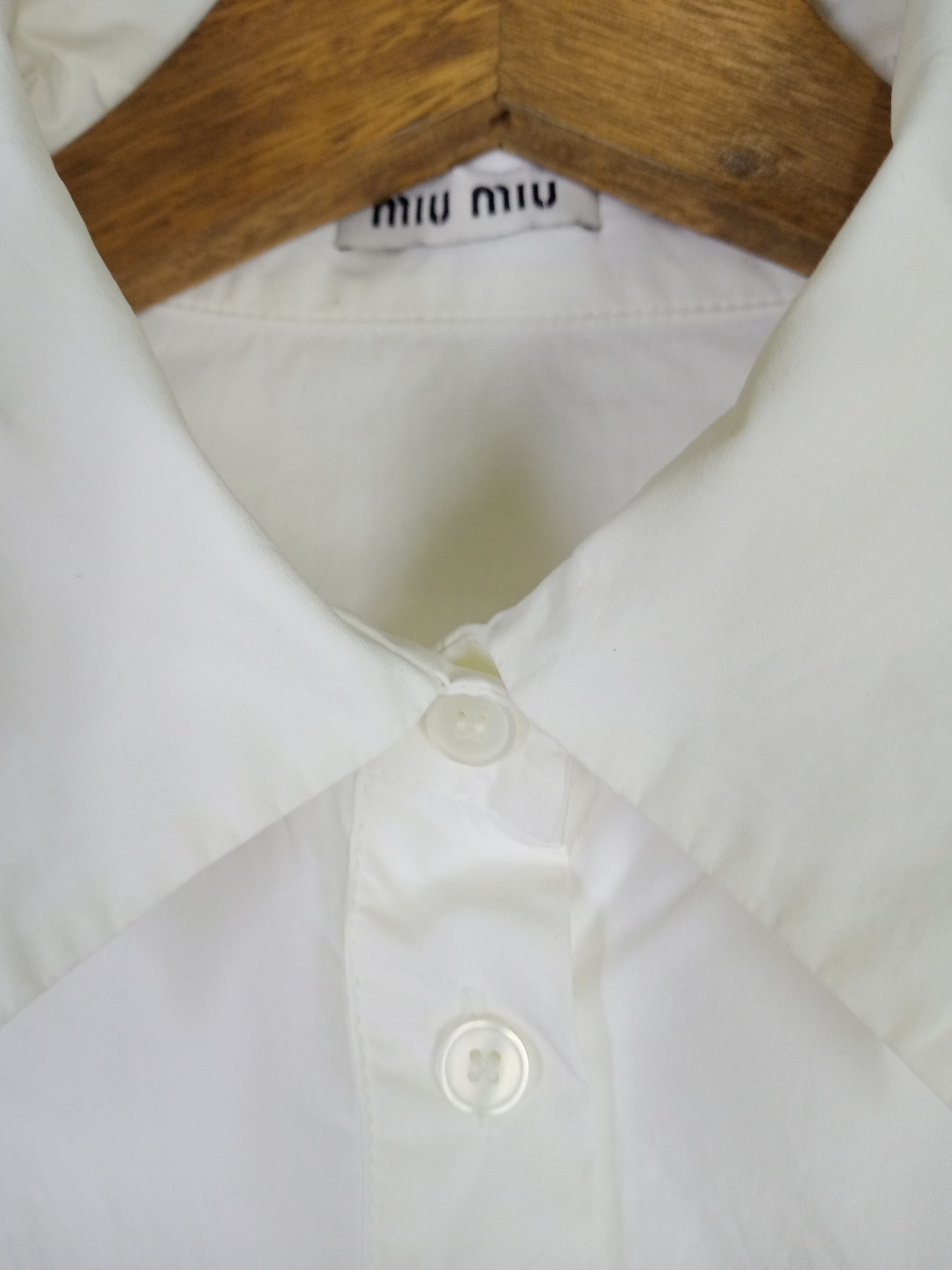Miu Miu Miu Miu White Shirt Size S / US 4 / IT 40 - 4 Thumbnail