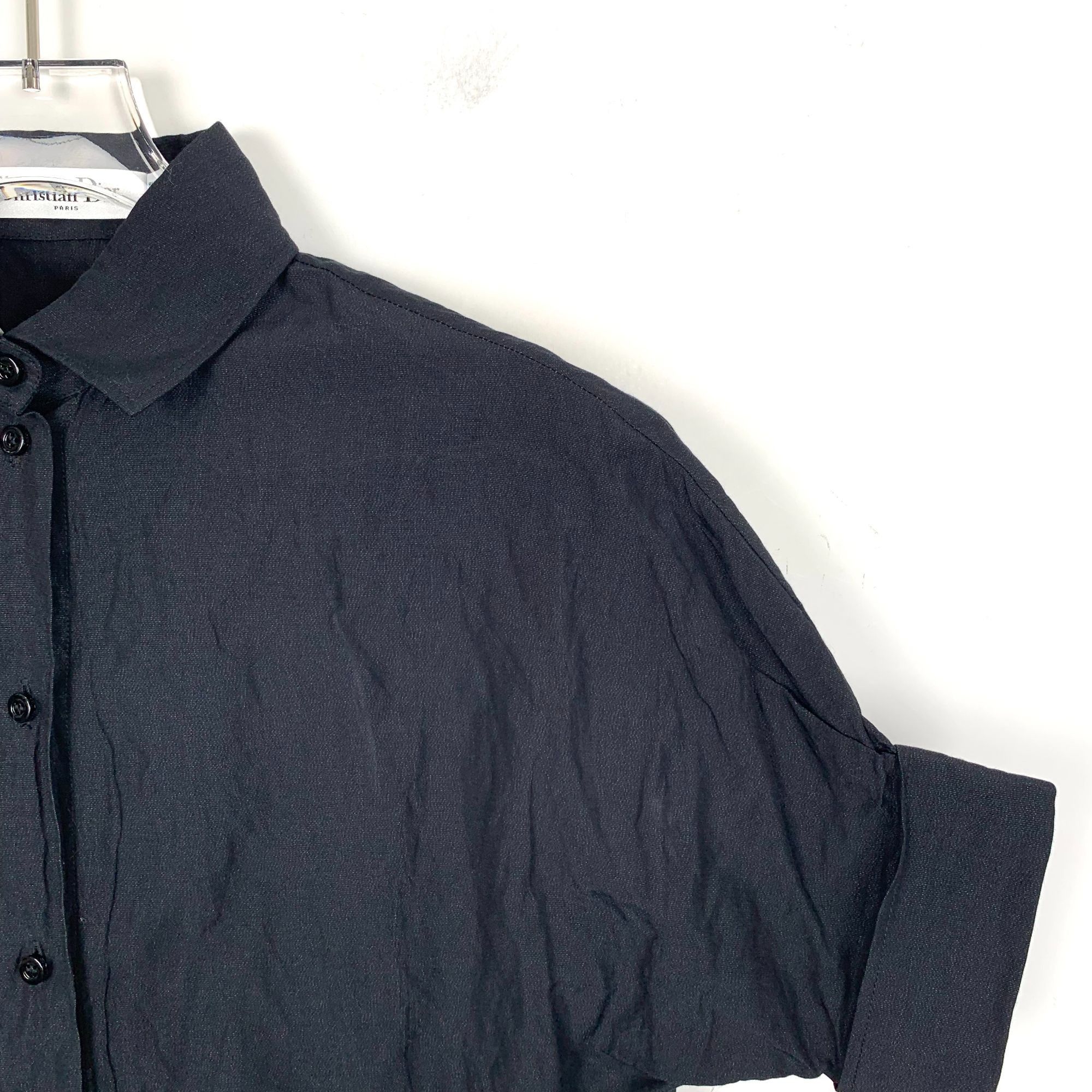 Christian Dior Monsieur Christian Dior Black Bee Embroidery Cotton Button-Down Shirt Size XS / US 0-2 / IT 36-38 - 7 Thumbnail
