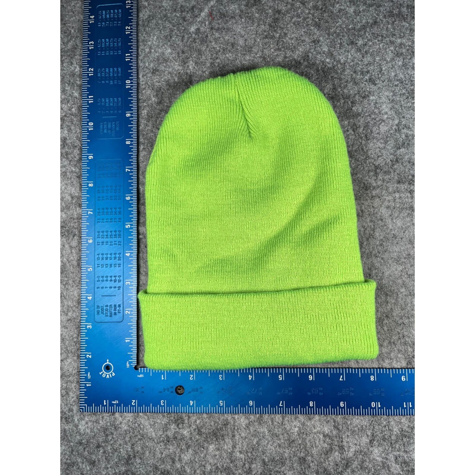 Vintage Promo Headwear Beanie Hat Adult One Size Neon Green Knit Acrylic Workwear High Vis MTI Group Size ONE SIZE - 4 Thumbnail