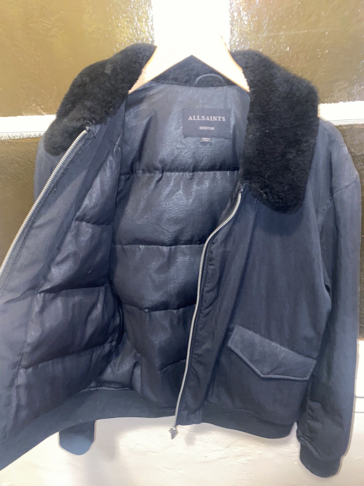 Allsaints All Saints Fur Collar Bomber Jacket Size US M / EU 48-50 / 2 - 2 Thumbnail