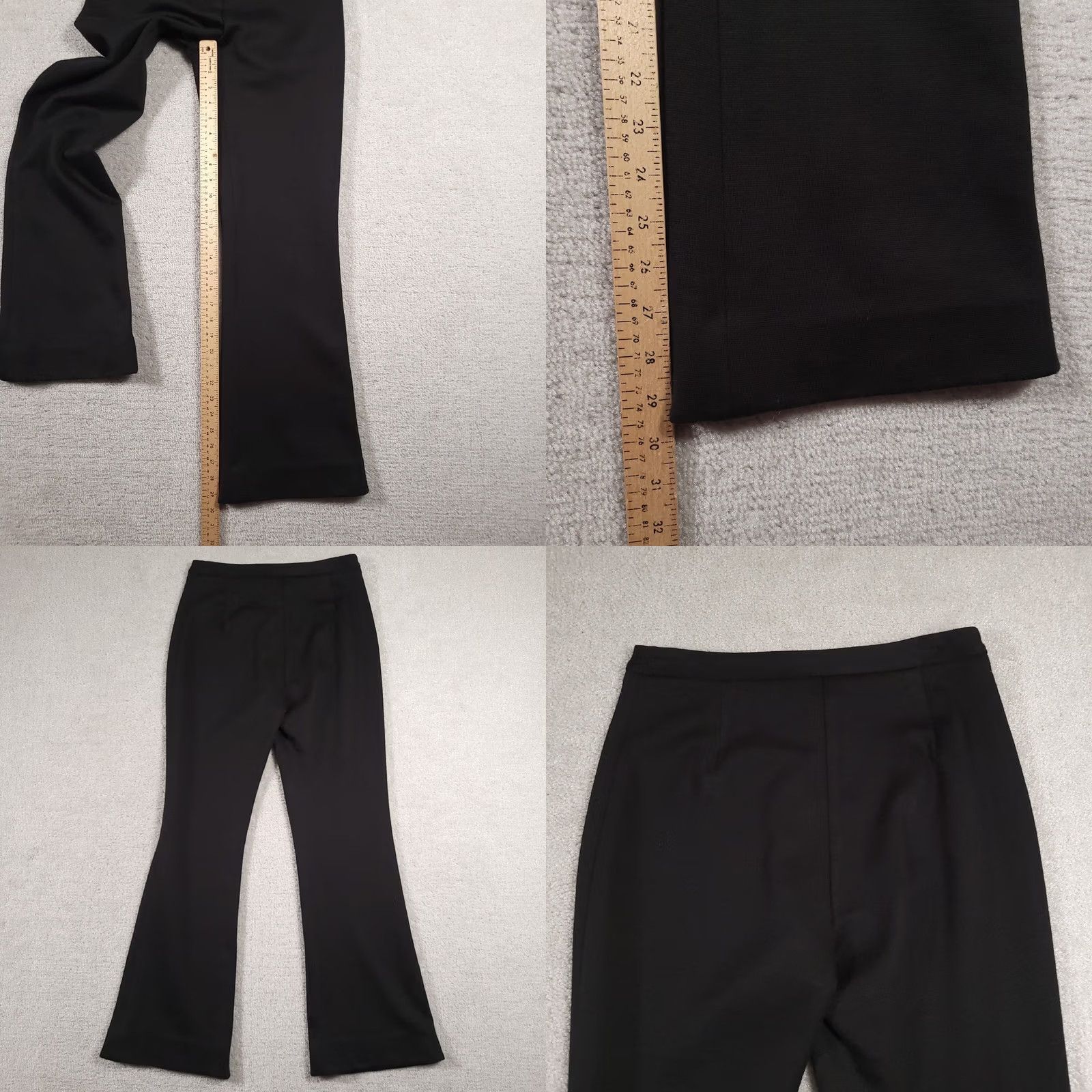 Vintage The Limited Dress Pants Women's 2 Black Mid-Rise Wool Blend Flare Hemmed Stretch Dress Pants Size 26" / US 2 / IT 38 - 8 Thumbnail
