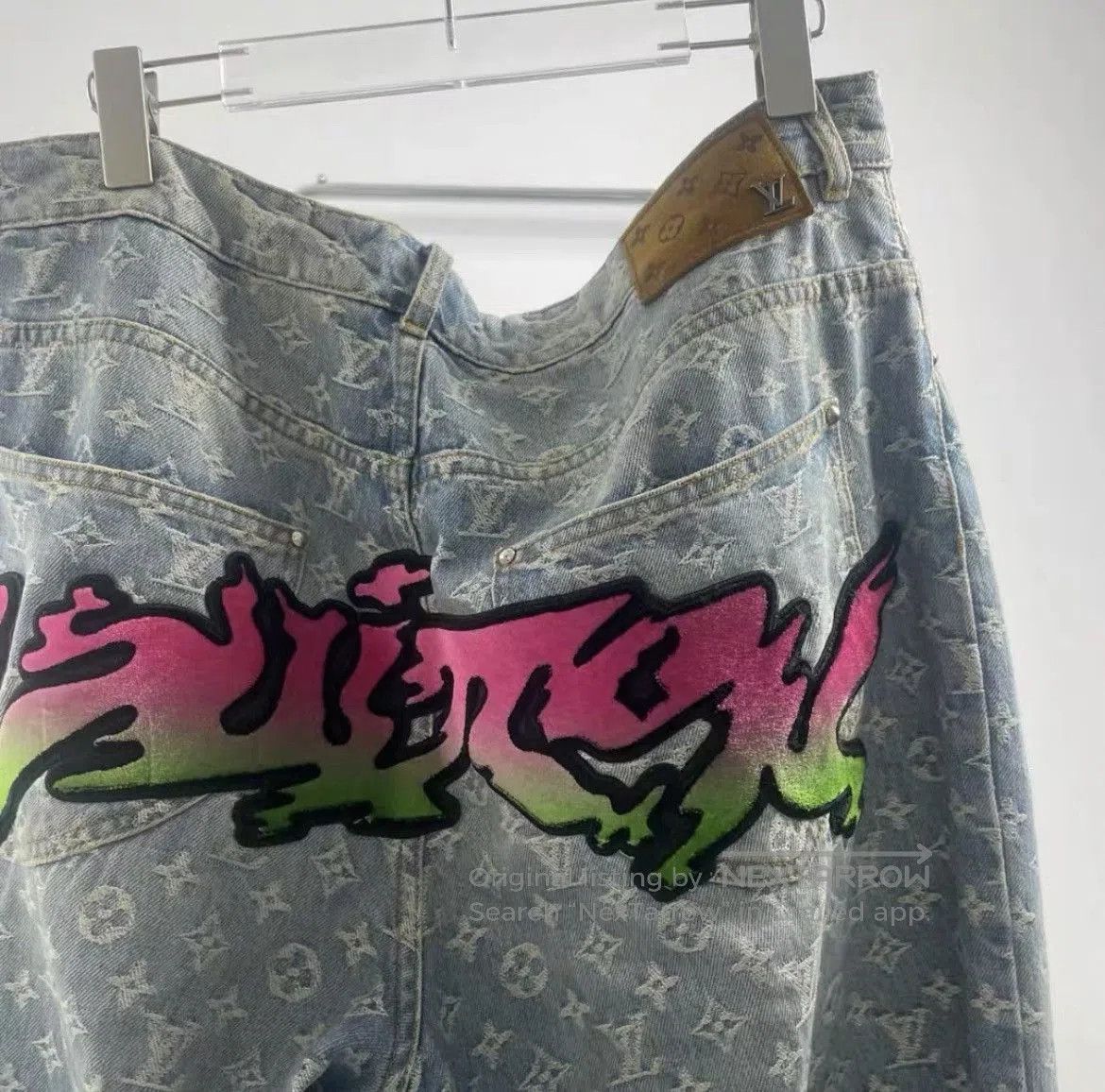 Louis Vuitton LV Logo Graffiti Denim Pants for Men . Size US 34 / EU 50 - 3 Thumbnail