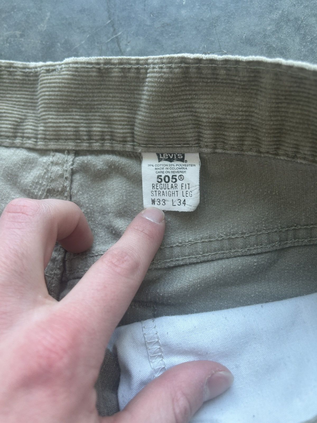 Levi's × Vintage Vintage Y2K Levi’s 505 Corduroy Pants 33x34 Size US 33 - 4 Thumbnail