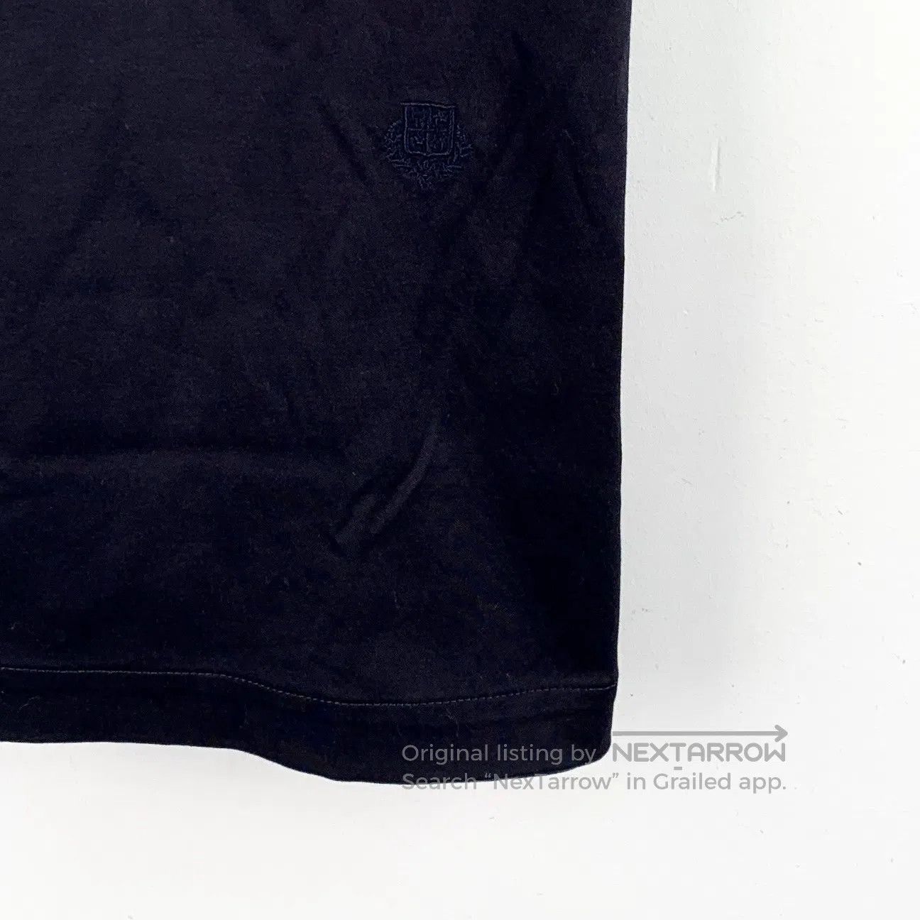Loro Piana Loro Piana Black Logo Embroidered Cotton Round Neck Short Size US M / EU 48-50 / 2 - 4 Thumbnail