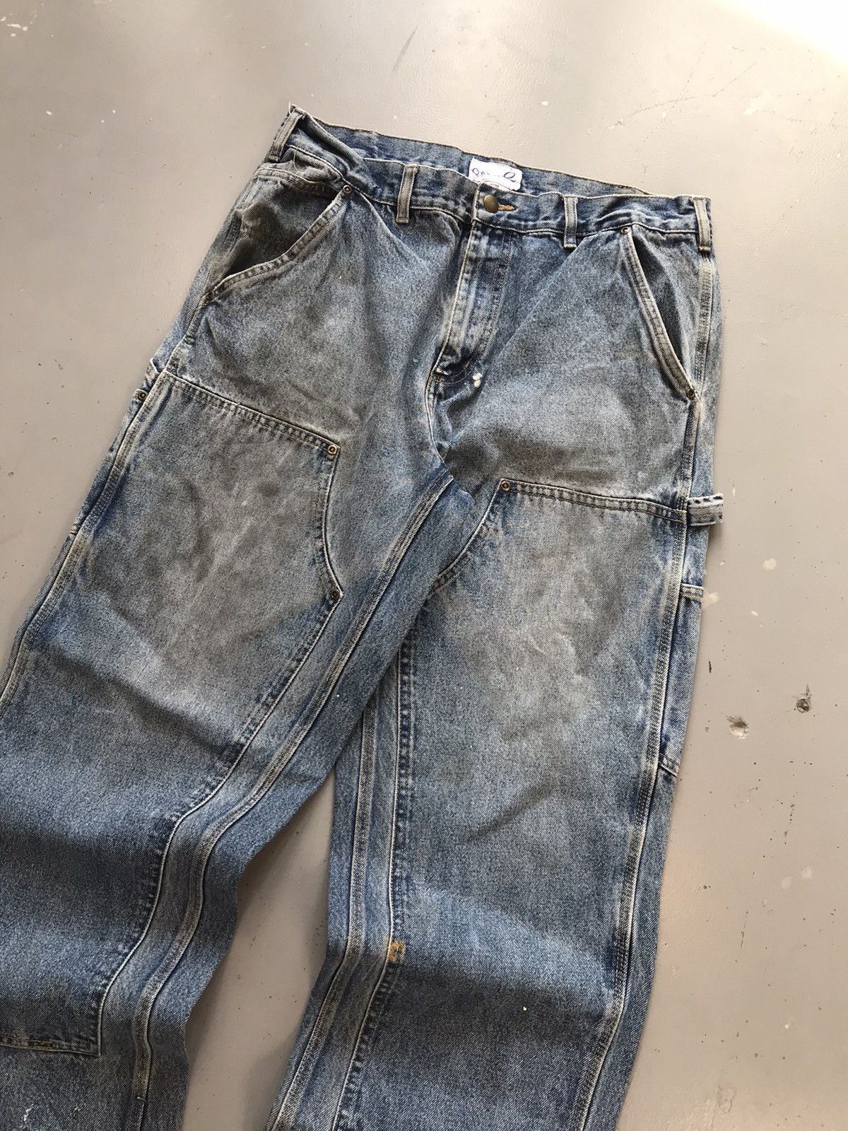 Carhartt × Dickies × Vintage Vintage qwest o double knee distressed denim Size US 36 / EU 52 - 4 Thumbnail
