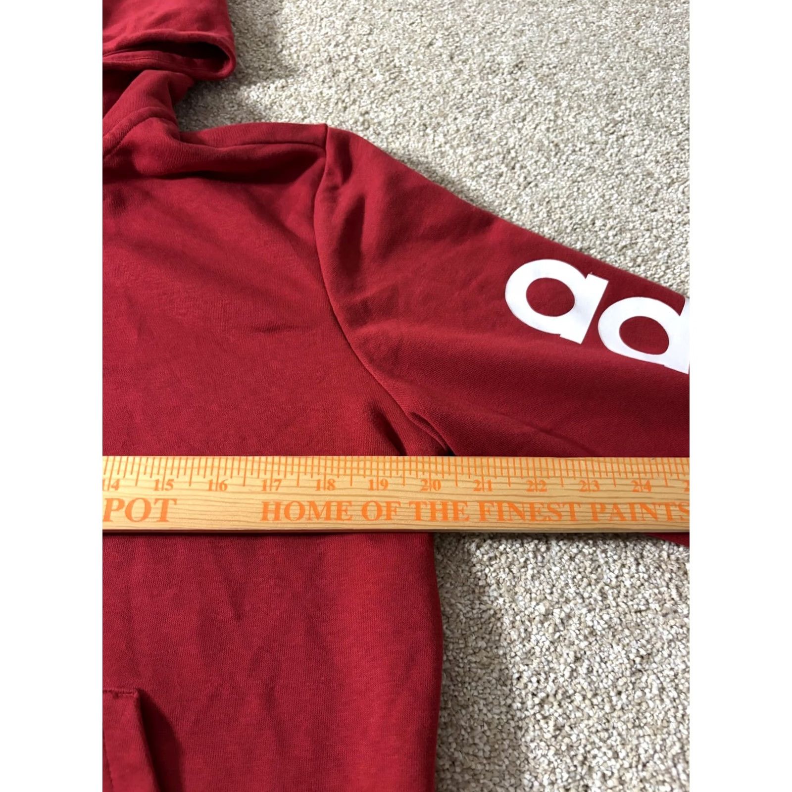 Adidas Adidas Hoodie Mens XL Red Full Zip Sleeve Logo Athletic Hooded Sweatshirt EI0661 Size US XL / EU 56 / 4 - 7 Thumbnail