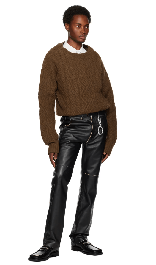 Martine Rose BNWT AW23 MARTINE ROSE BOILED CABLE DOLL CREW SWEATER M Size US M / EU 48-50 / 2 - 13 Thumbnail