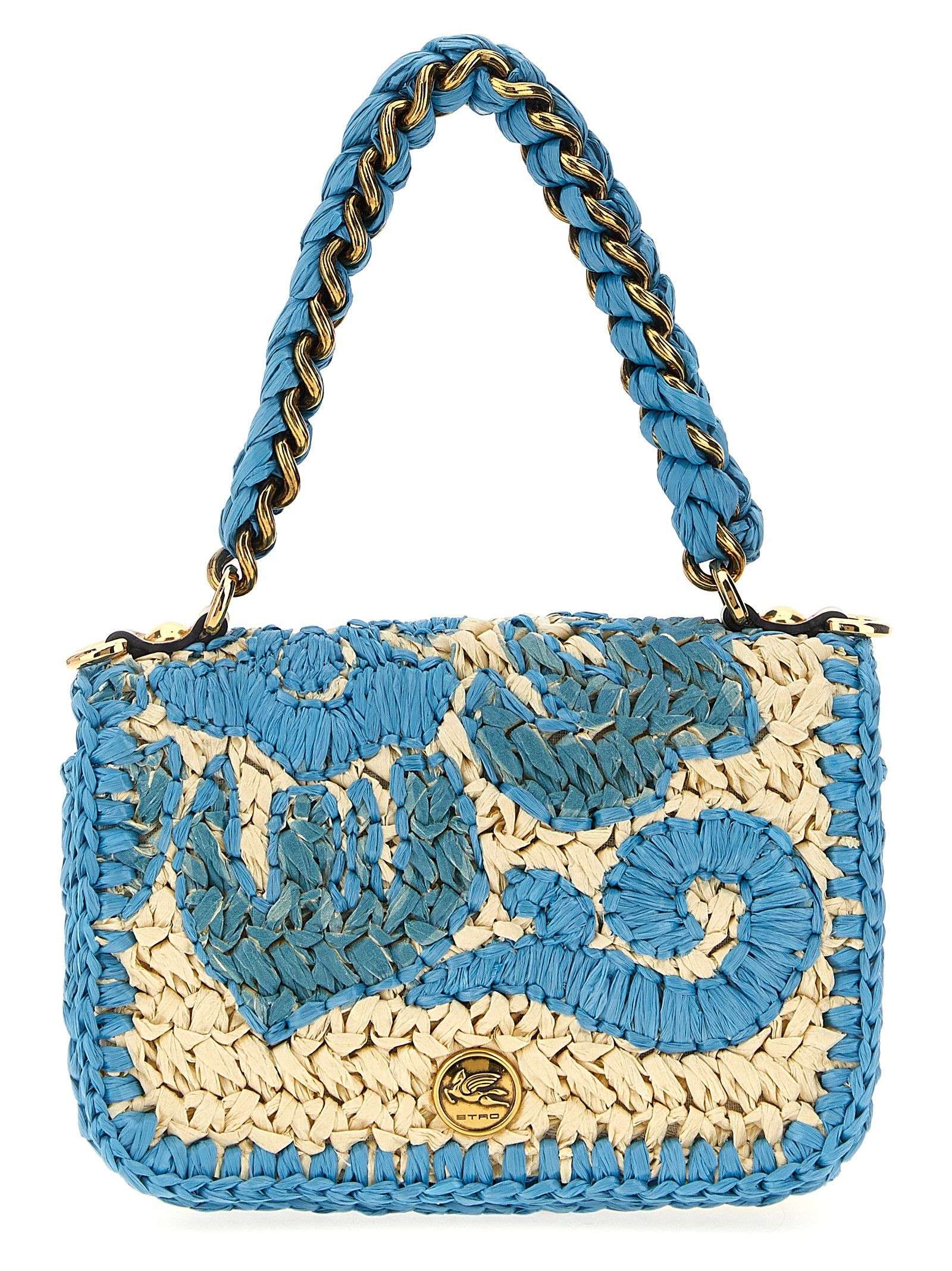 Etro Top Handle Bauletto M Arnica Paisley Jacquard Fabric