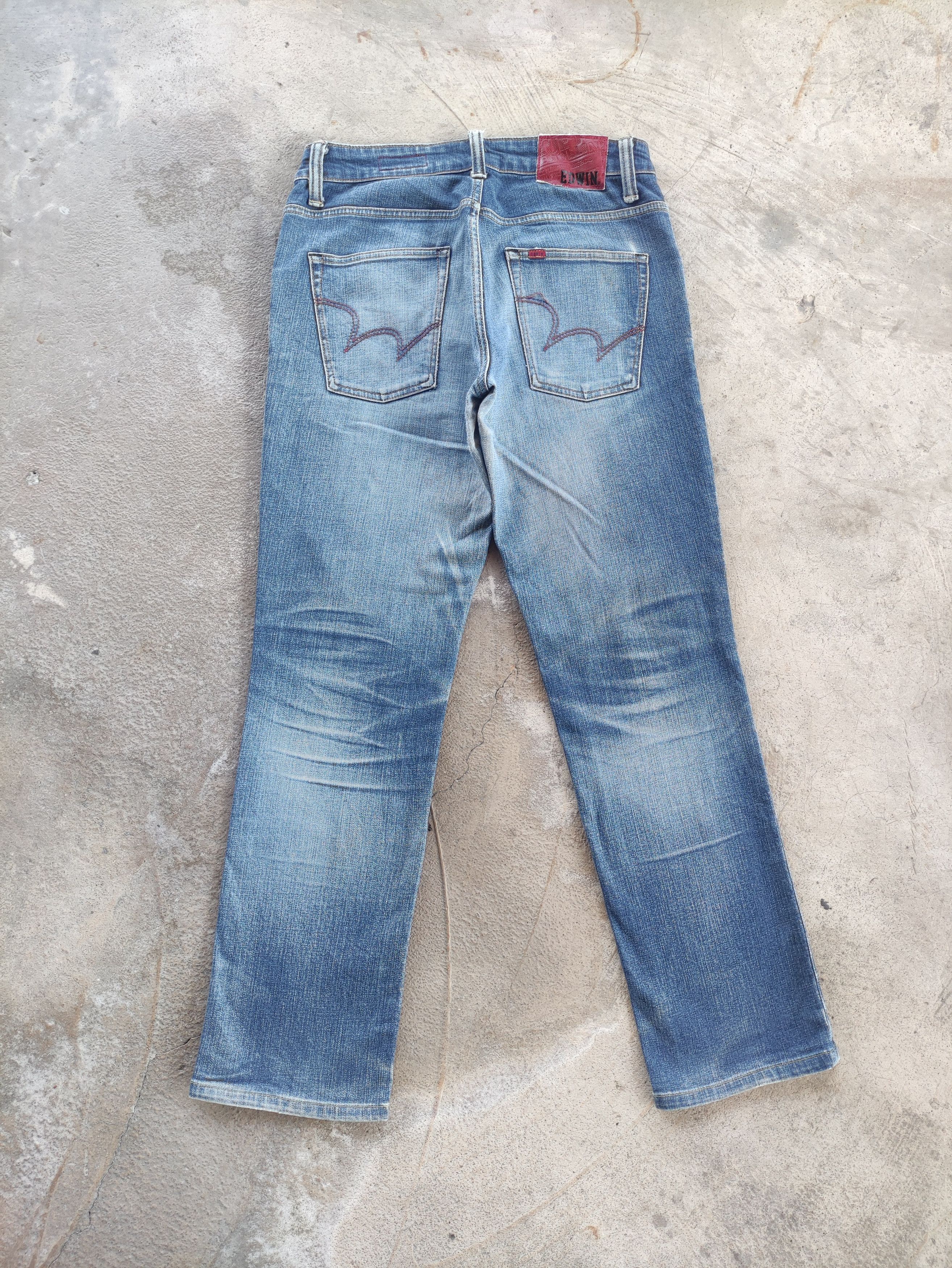 Edwin Vintage Edwin Jean Distressed Faded Denim Pants Size US 32 / EU 48 - 10 Thumbnail