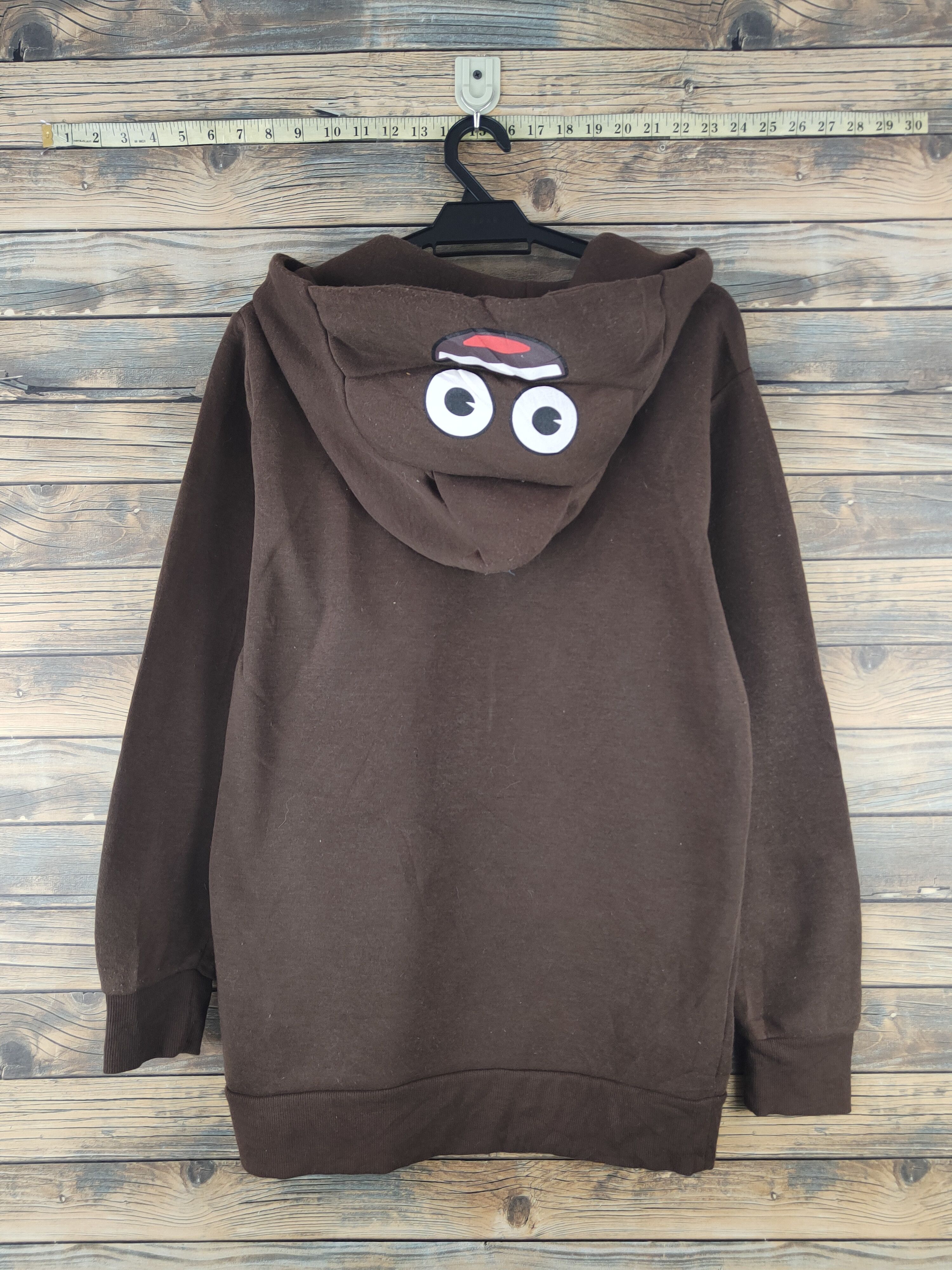 Japanese Brand Very rare Big Emoji Brown Hoodie Sweatshirts Size US M / EU 48-50 / 2 - 8 Thumbnail