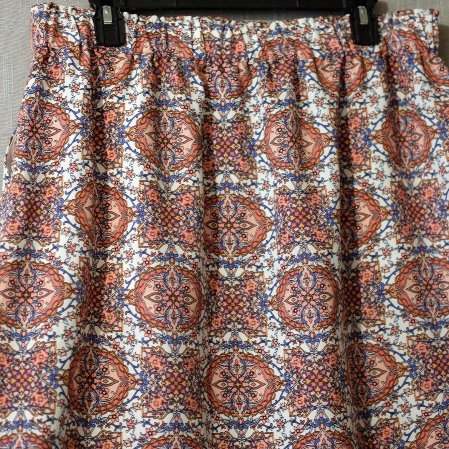 Loft LOFT Floral A-Line Skirt Lightweight 100% Polyester Women L Multicolor Pockets Elastic Waist Short Unlined 0ur Casual Travel 90s? Size 36" / US 14 / IT 50 - 6 Thumbnail