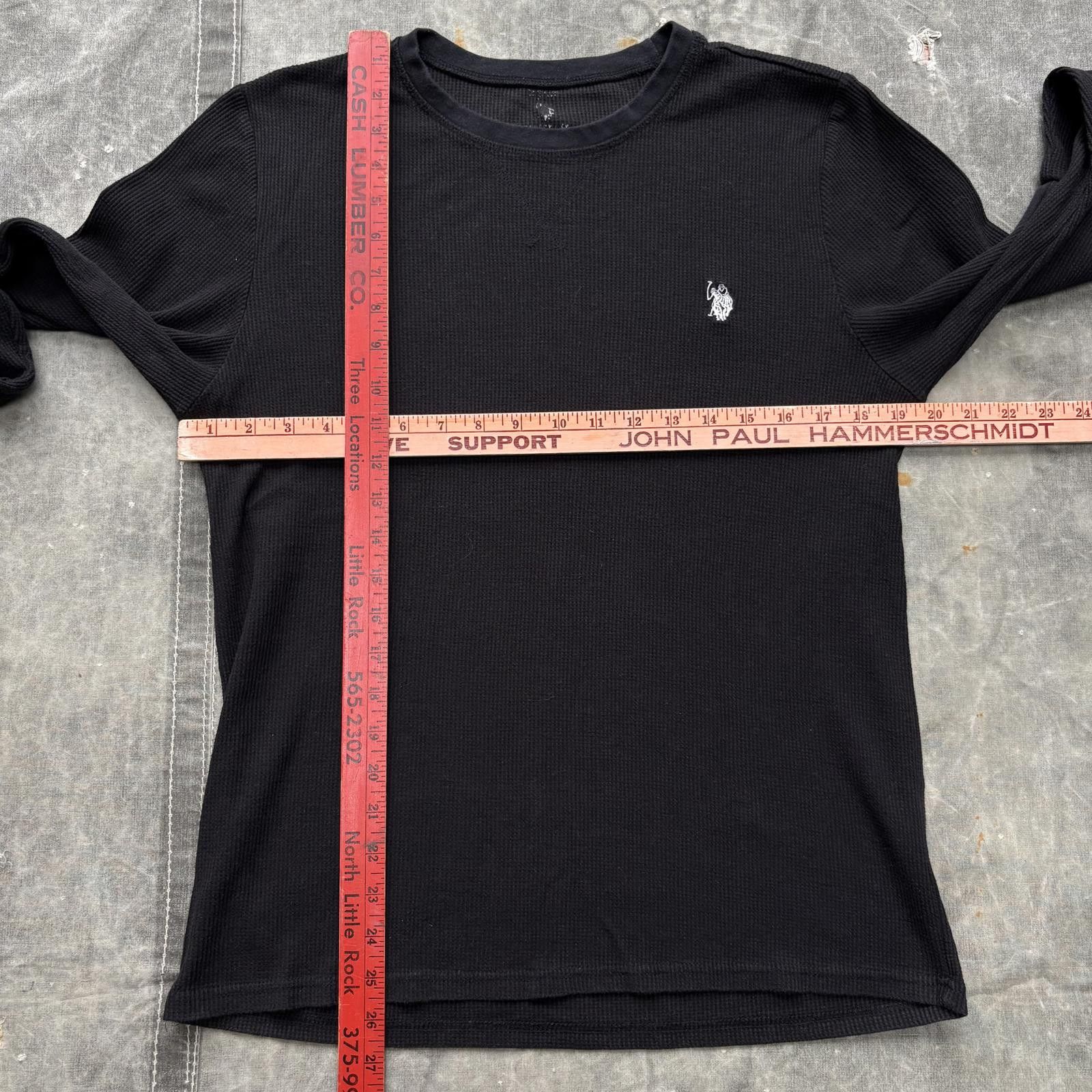 U.S. Polo Assn. Vintage Y2K U.S. Polo Assn. Black Grunge Skate Thermal Shirt Size US L / EU 52-54 / 3 - 4 Thumbnail