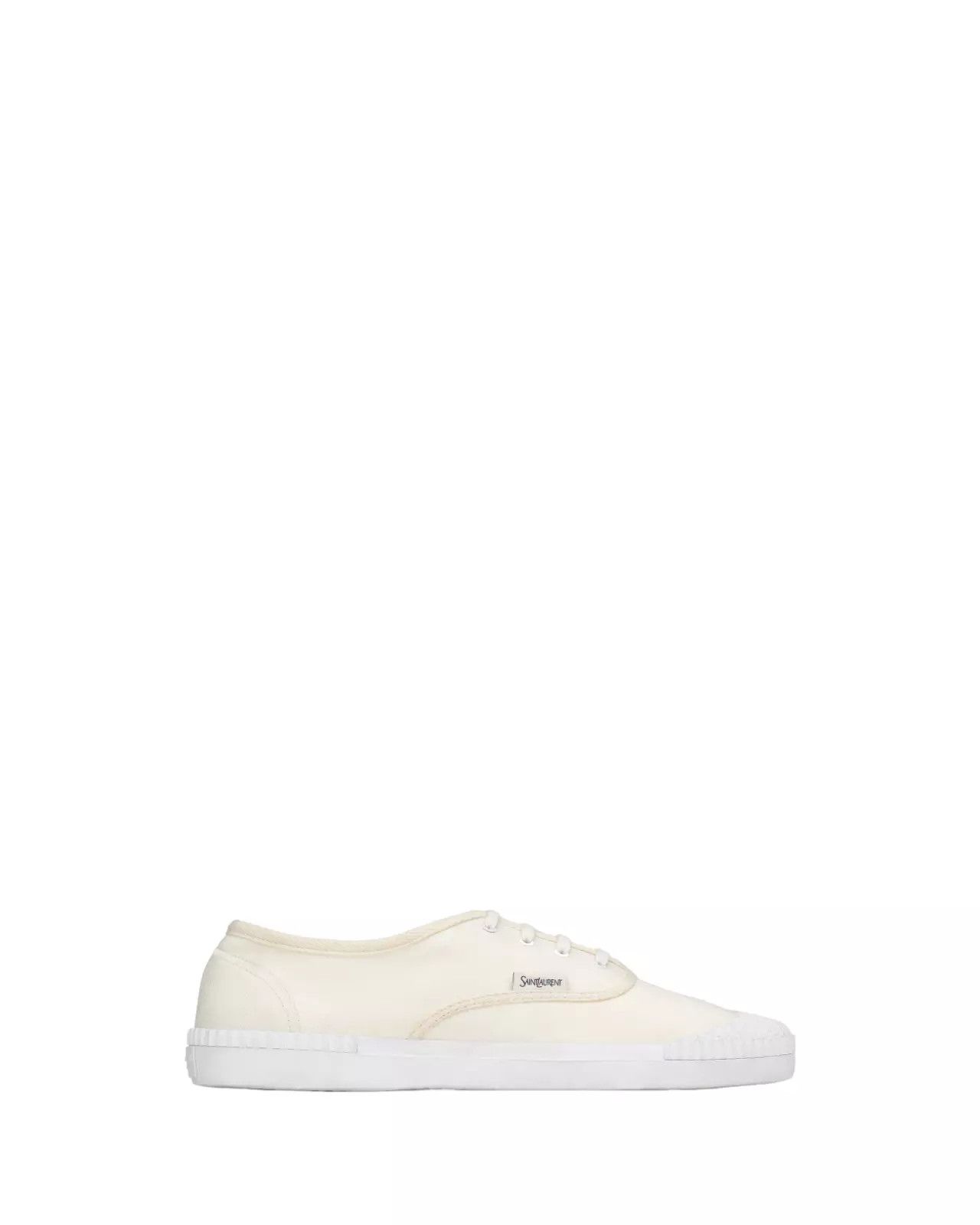 SAINT LAURENT Wes White Canvas Sneakers New Authentic