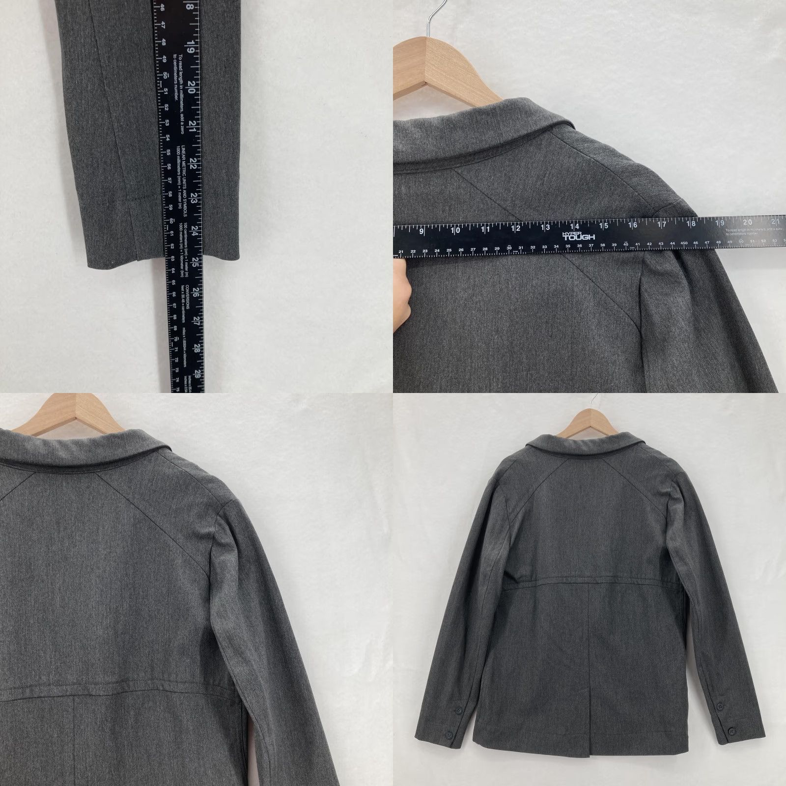 Eddie Bauer VINTAGE Eddie Bauer Travex Blazer Womens 14 Gray Stretch Two Button Jacket Hiking Camp Size XL / US 12-14 / IT 48-50 - 9 Thumbnail