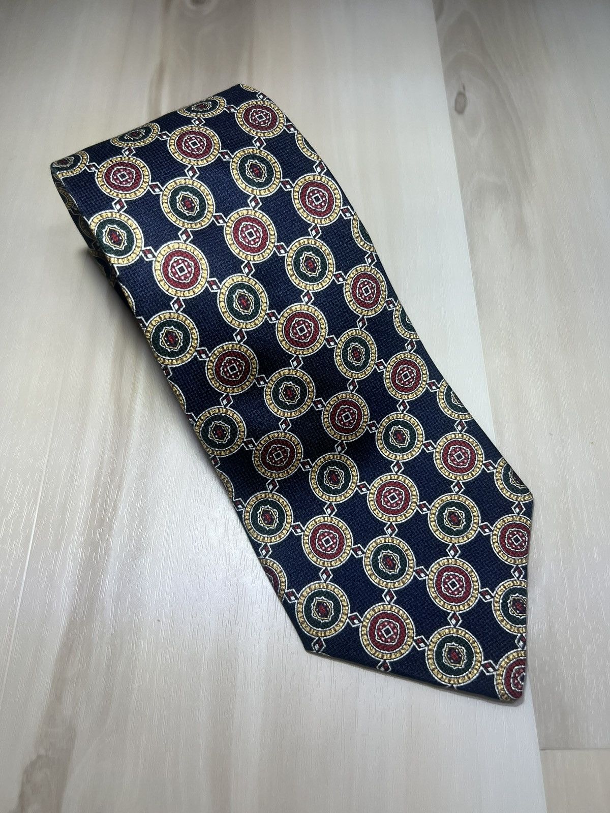 Designer × Tommy Hilfiger × Vintage Two Tommy Hilfiger 100% Italian Silk Tie Crest Logo Red blue Size ONE SIZE - 2 Thumbnail
