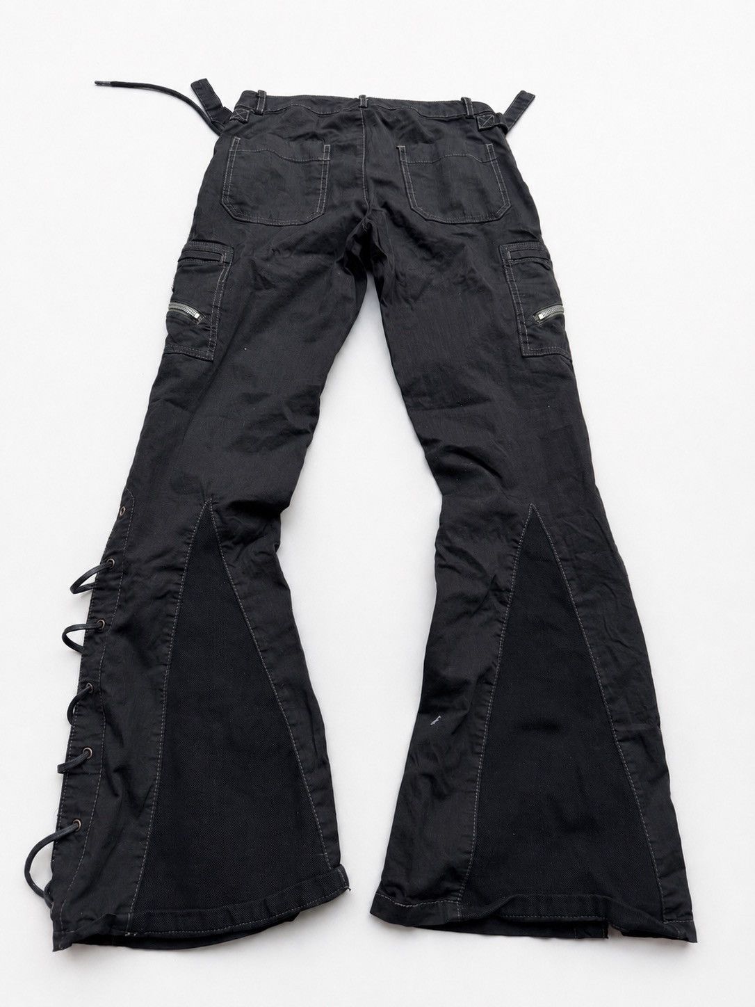 Japanese Brand Tornado Mart Lace up flare cargo pants Size US 28 / EU 44 - 3 Thumbnail