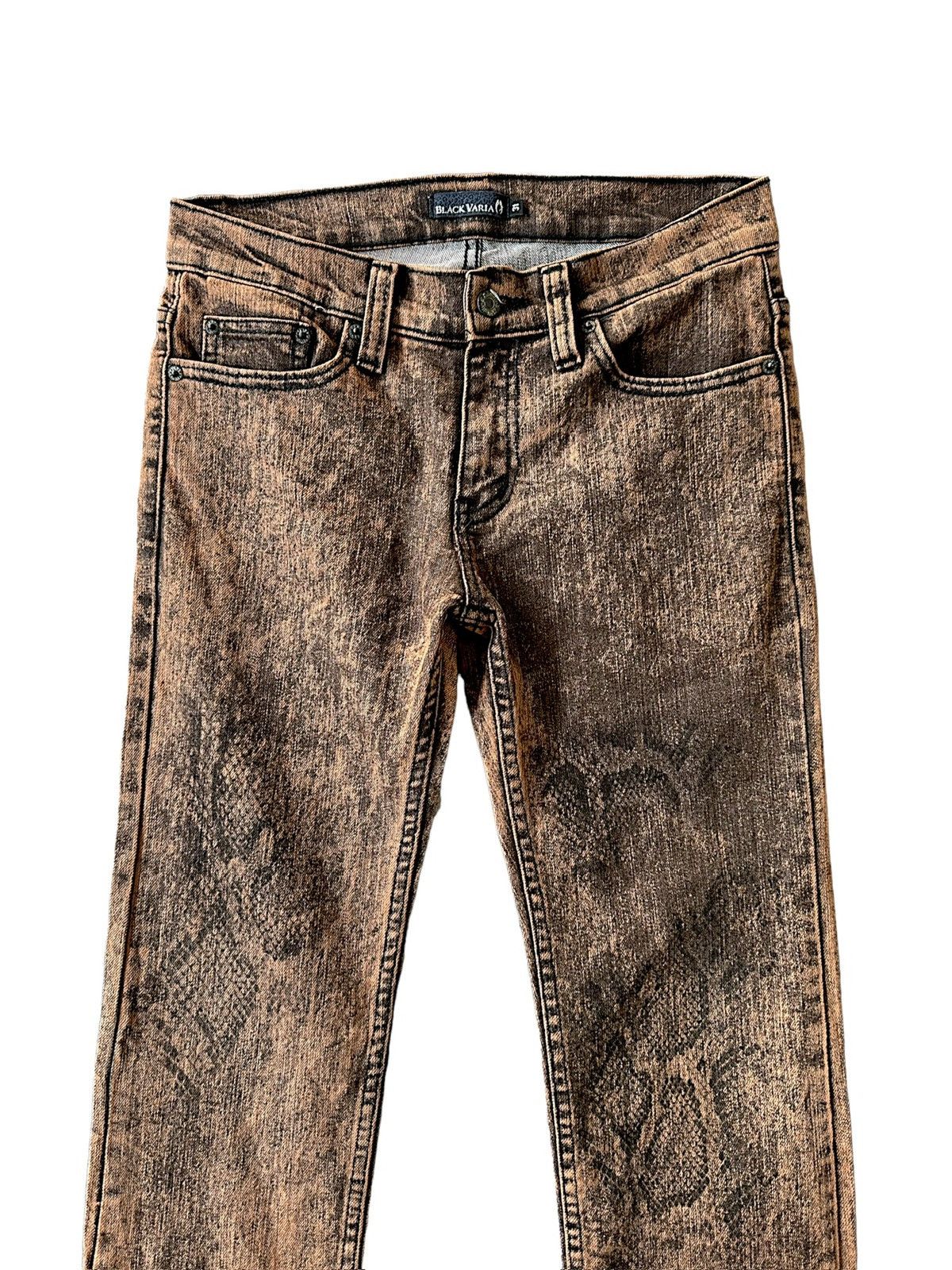 If Six Was Nine Y2k Black Varia mudmax snakeskin goth denim Size US 30 / EU 46 - 4 Thumbnail