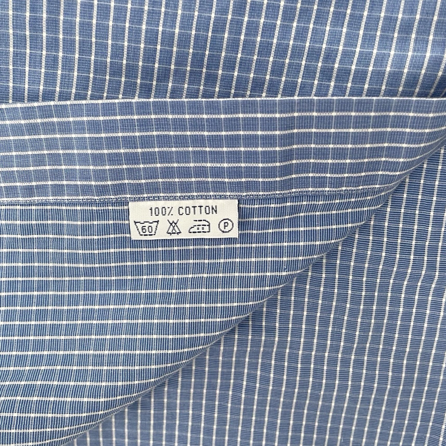 Brioni VINTAGE Brioni Shirt Men 17 Blue Check Long Sleeve Cotton Business Dresswear Italy Size US XL / EU 56 / 4 - 7 Thumbnail