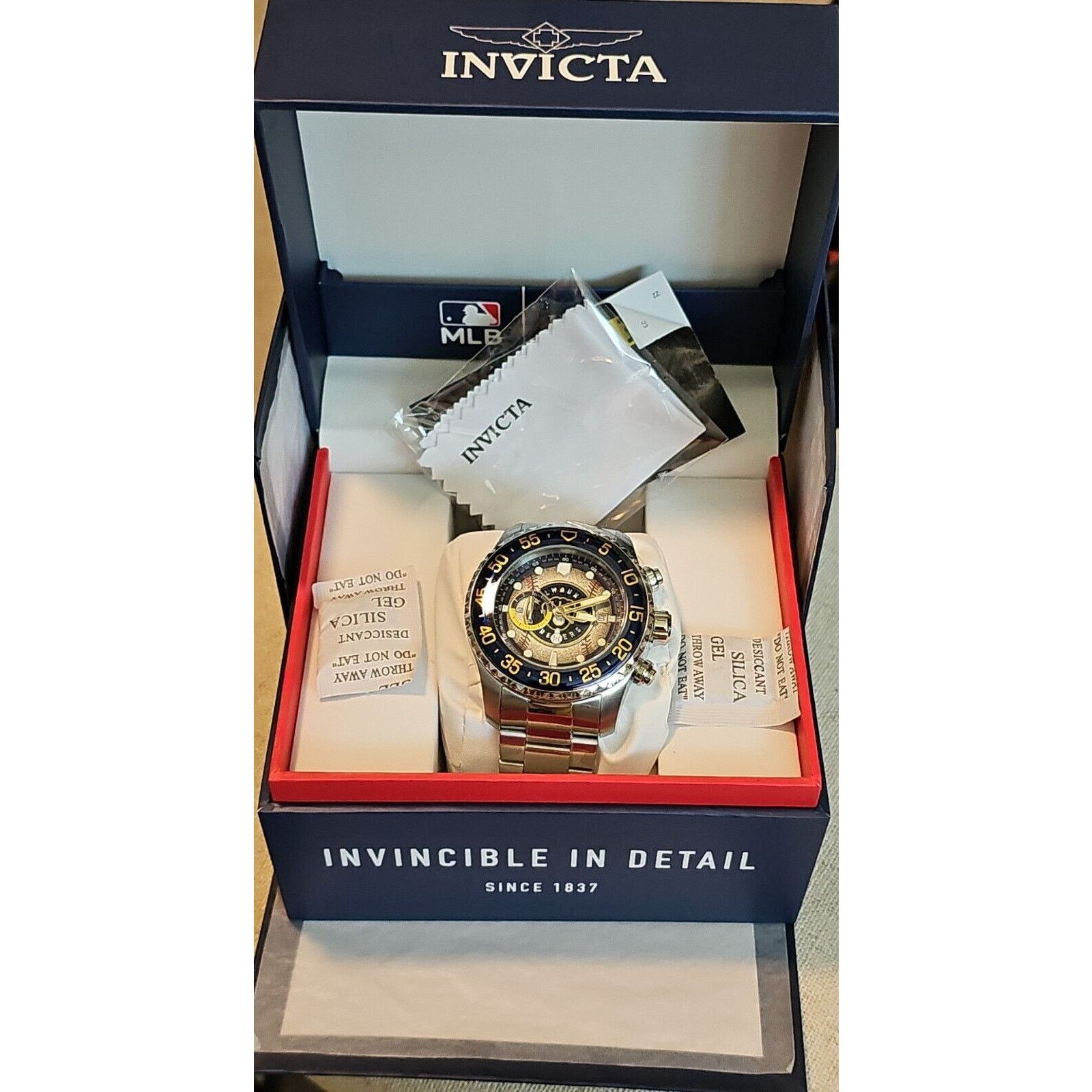Invicta Invicta MLB Brewers Pro Diver 50mm Quartz Chrono Watch Size ONE SIZE - 2 Thumbnail