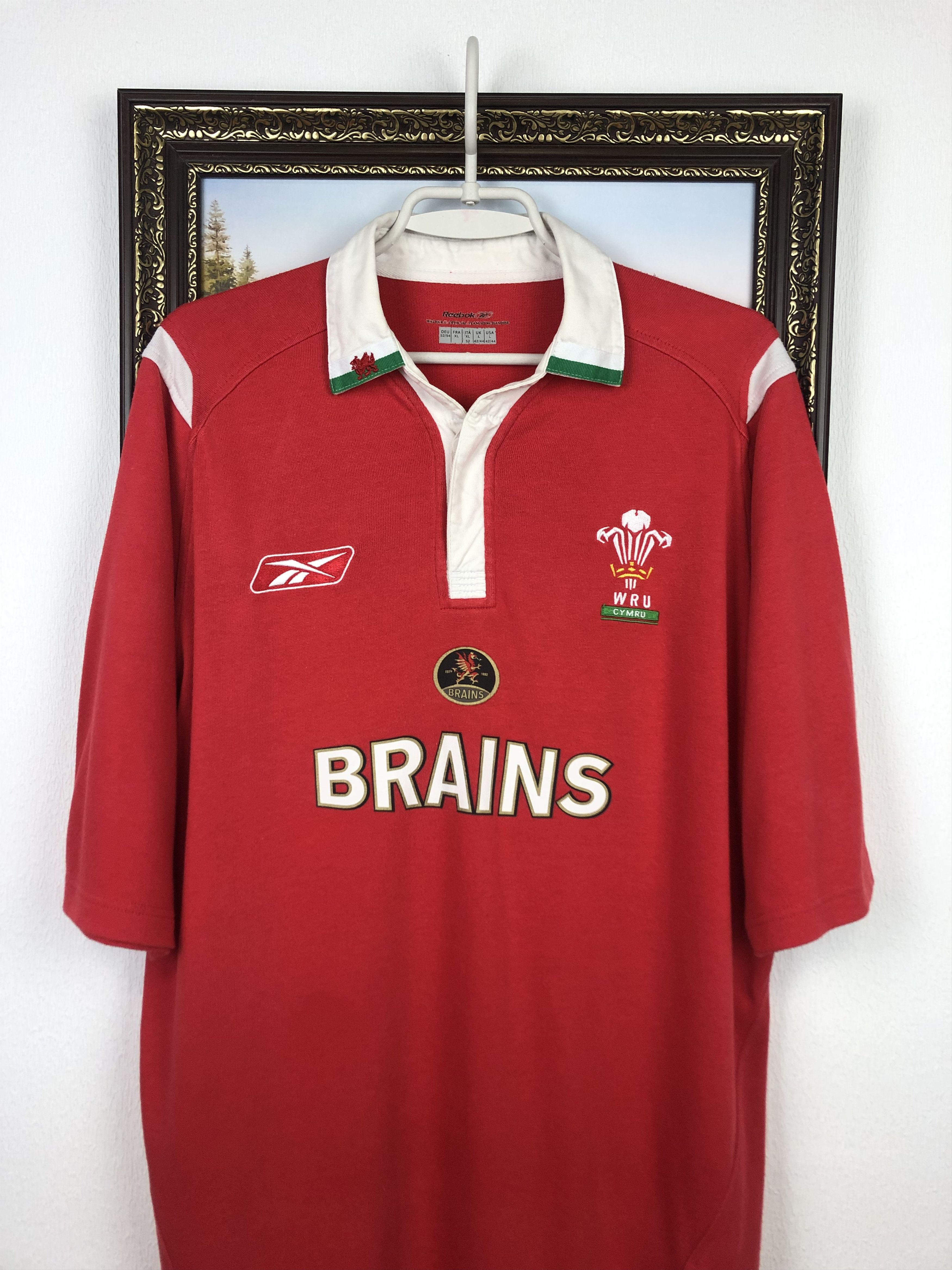 Reebok Vintage Reebok Wales Rugby Union Jersey Mens Shirt Trikot Size US XL / EU 56 / 4 - 2 Thumbnail