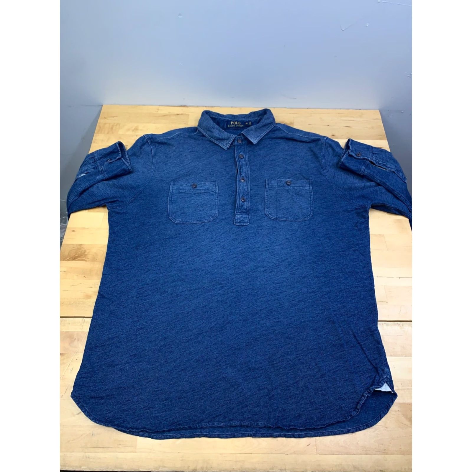 Polo Ralph Lauren Polo Ralph Lauren Henley Polo Shirt Men XL Long Sleeve Blue Casual Preppy 12818 Size US XL / EU 56 / 4 - 6 Thumbnail