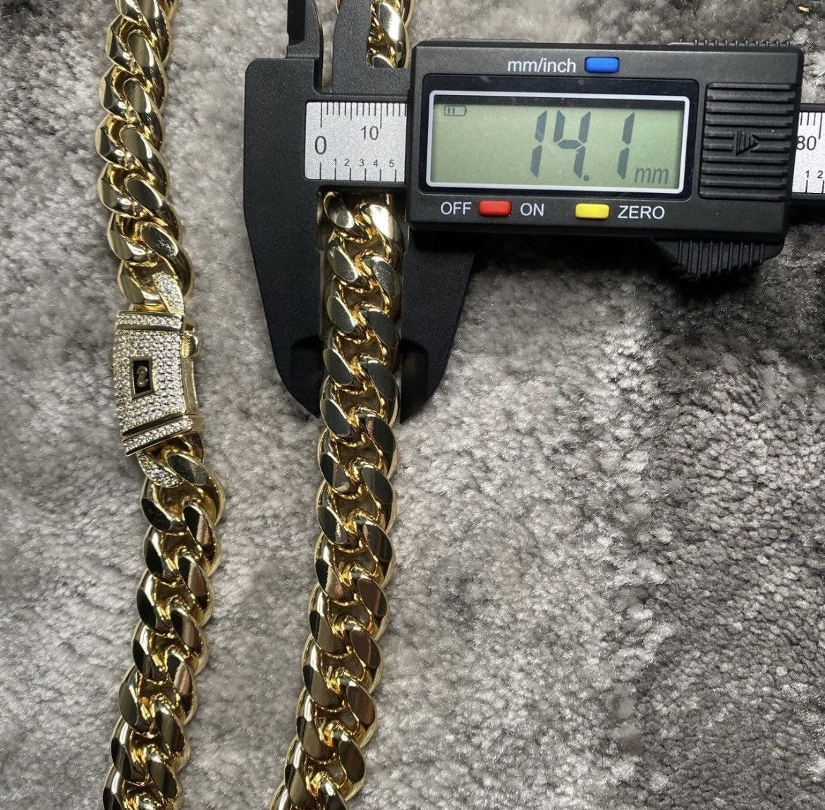 Other 14k Gold Plated Cuban Chain with 5Acz Iced Out Diamond Clasp Size ONE SIZE - 2 Thumbnail