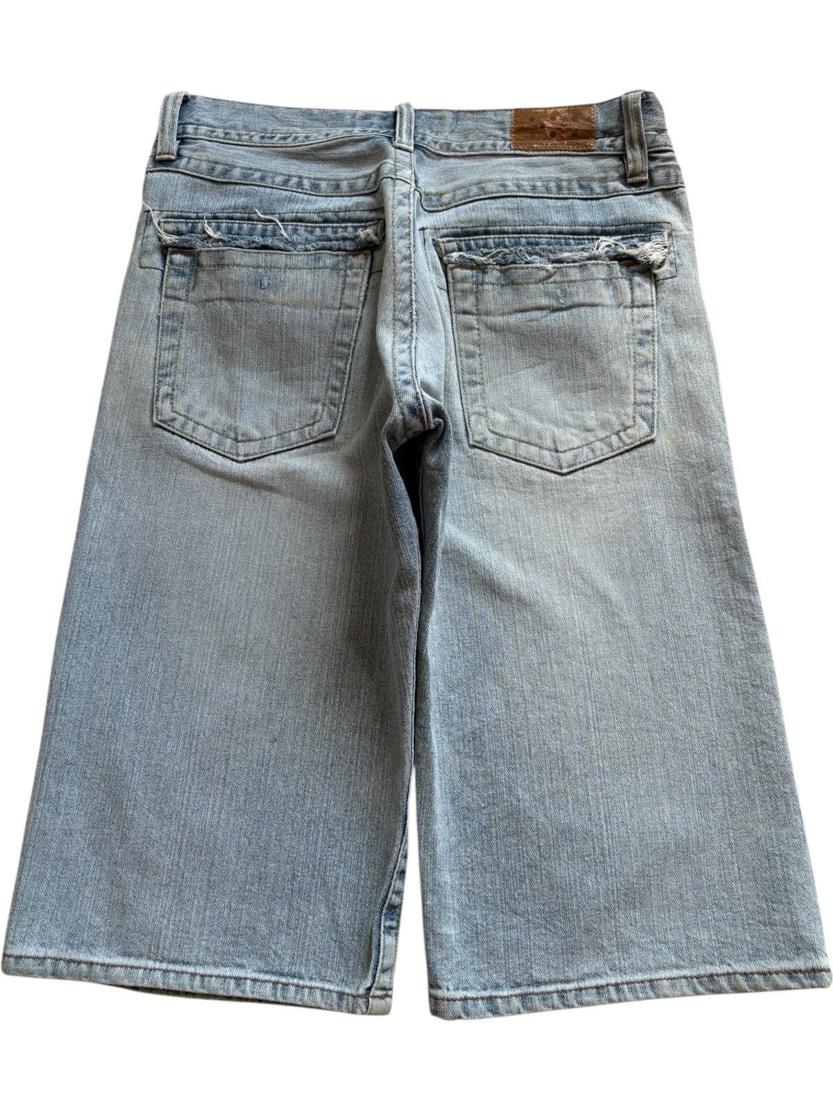 Dogtown × JNCO × Japanese Brand Vintage Zippo Mud Wash Distressed Ripped Baggy Jean Shorts Size US 31 - 2 Thumbnail