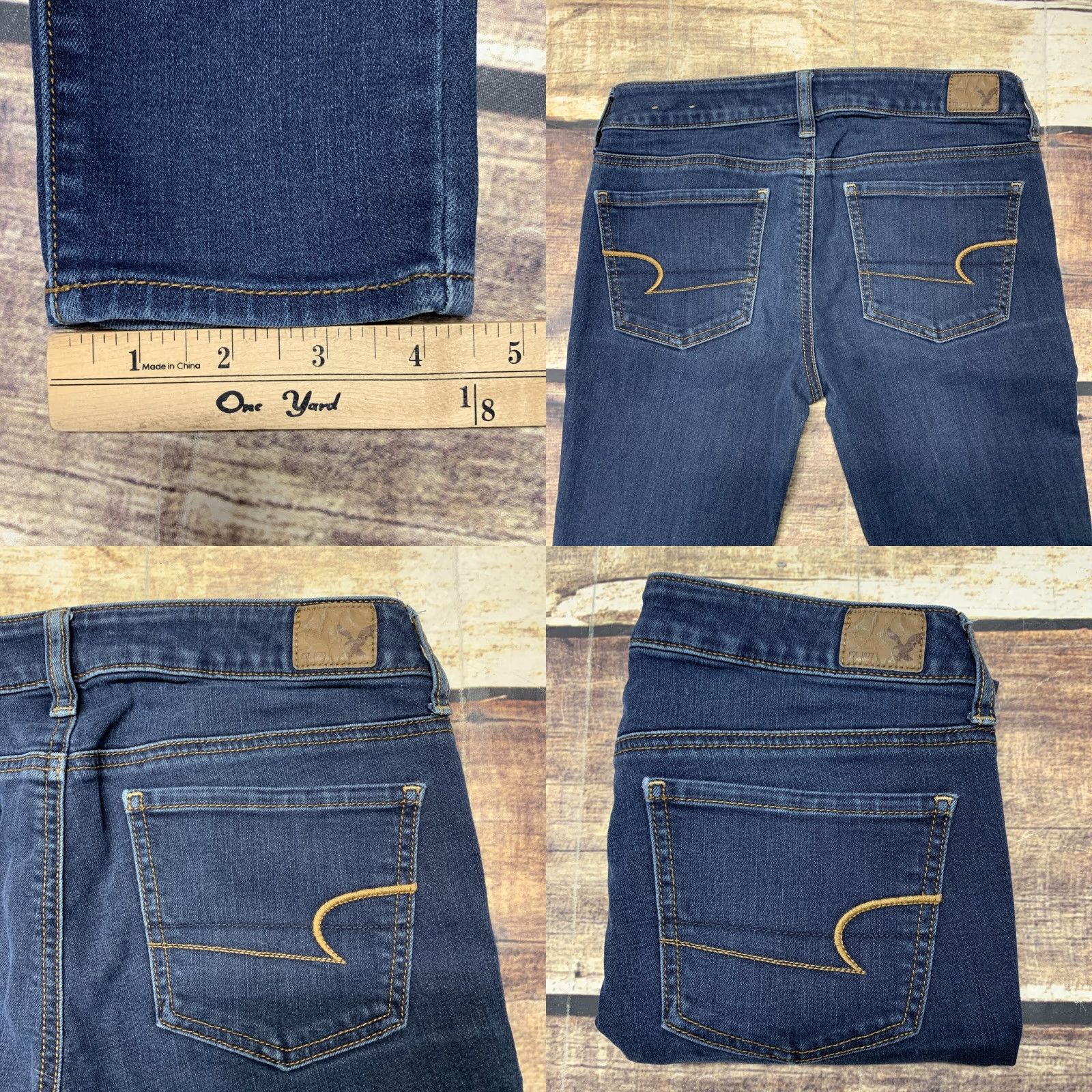 American Eagle Outfitters American Eagle Outfitters Jeans Jegging 29 X 26 Stretch Dark Wash Size 2 Womens Slim Jeans Size 26" / US 2 / IT 38 - 9 Thumbnail