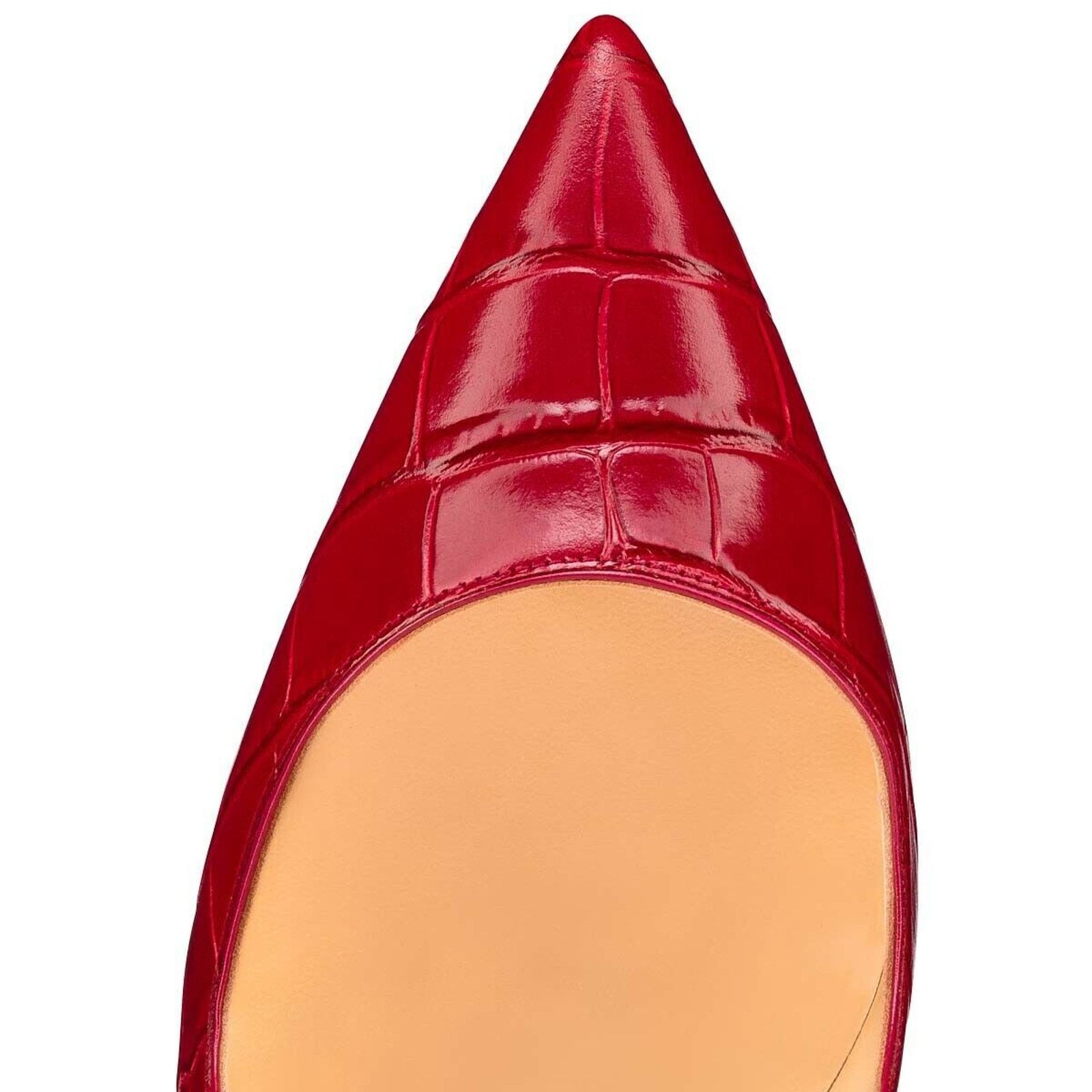Christian Louboutin So Kate 120 Persan Pink Red Croc Ali Stiletto Heel Pump 39 Size US 9 / IT 39 - 6 Thumbnail