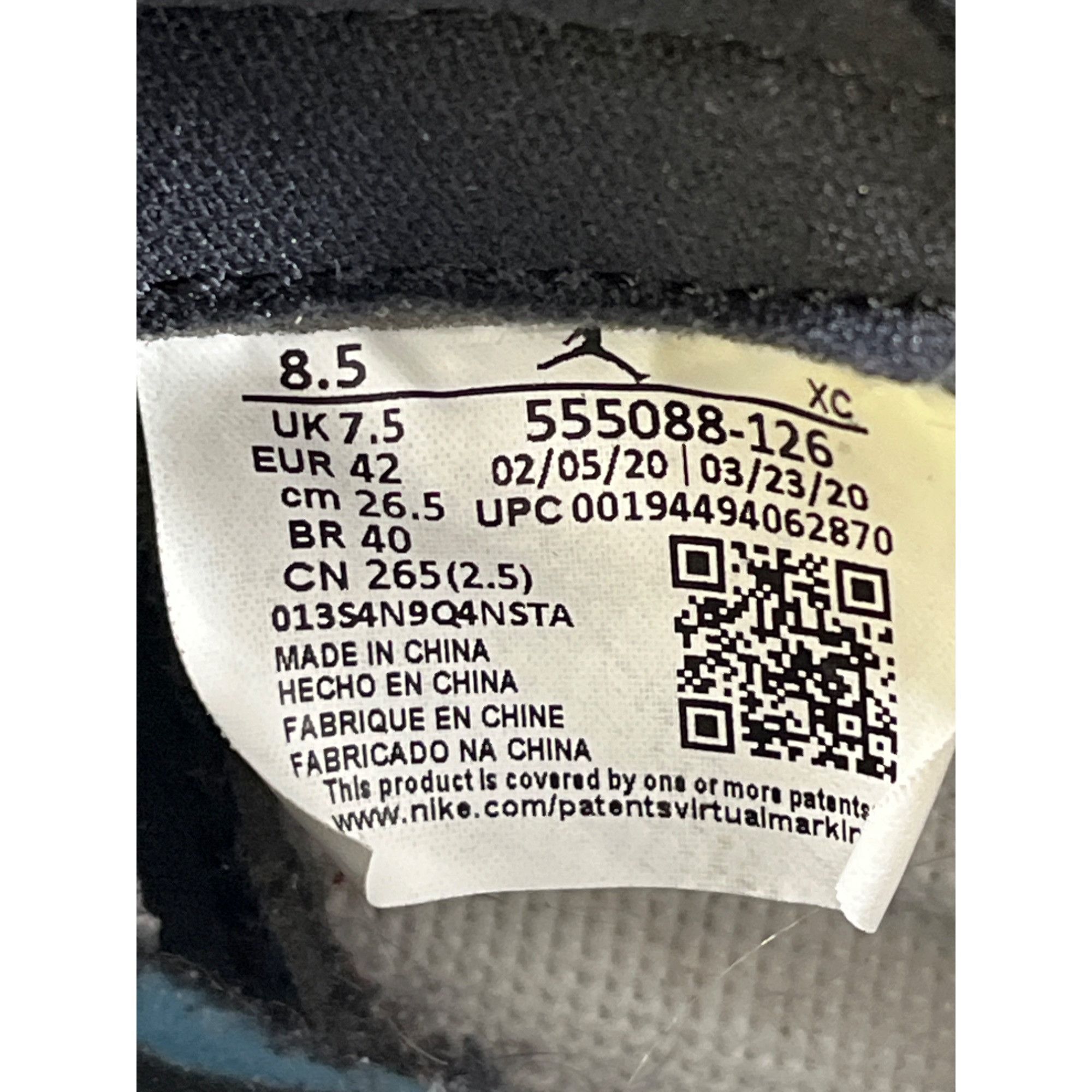 Nike Nike Air Jordan 1 Retro High OG Mens Grey Sneakers Size 8.5 Size US 8.5 / EU 41-42 - 6 Thumbnail