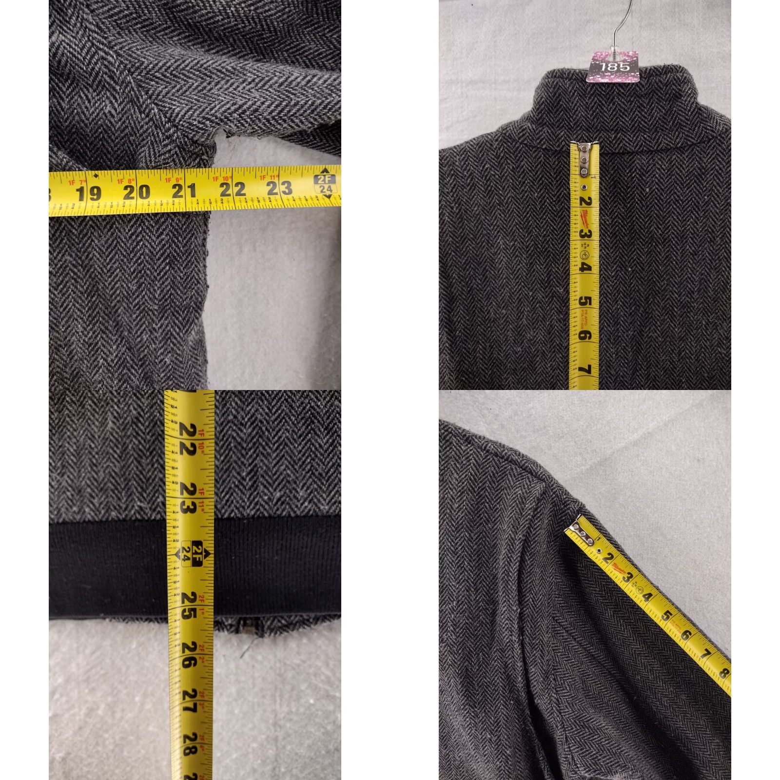 Vintage LL Bean Womens Small Coat Jacket Herringbone Wool Blend Pockets Size S / US 4 / IT 40 - 9 Thumbnail