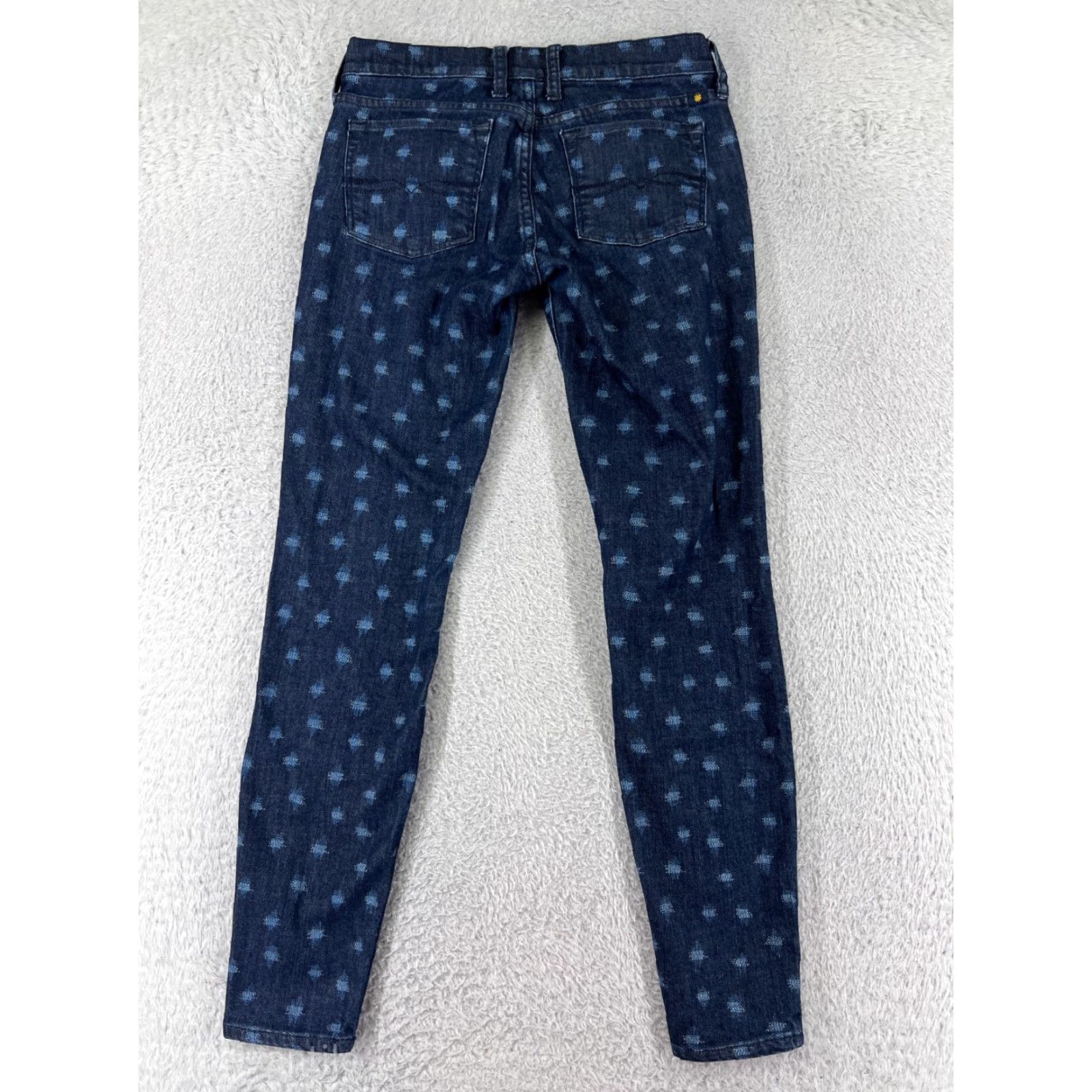Lucky Brand Lucky Brand Jeans Women 0 Blue Polka Dot Denim Skinny Jeans 5-Pocket Regular Stretchy Color Blue Modern USA Women's Fashion Size 25" / US 0 / IT 36 - 2 Thumbnail