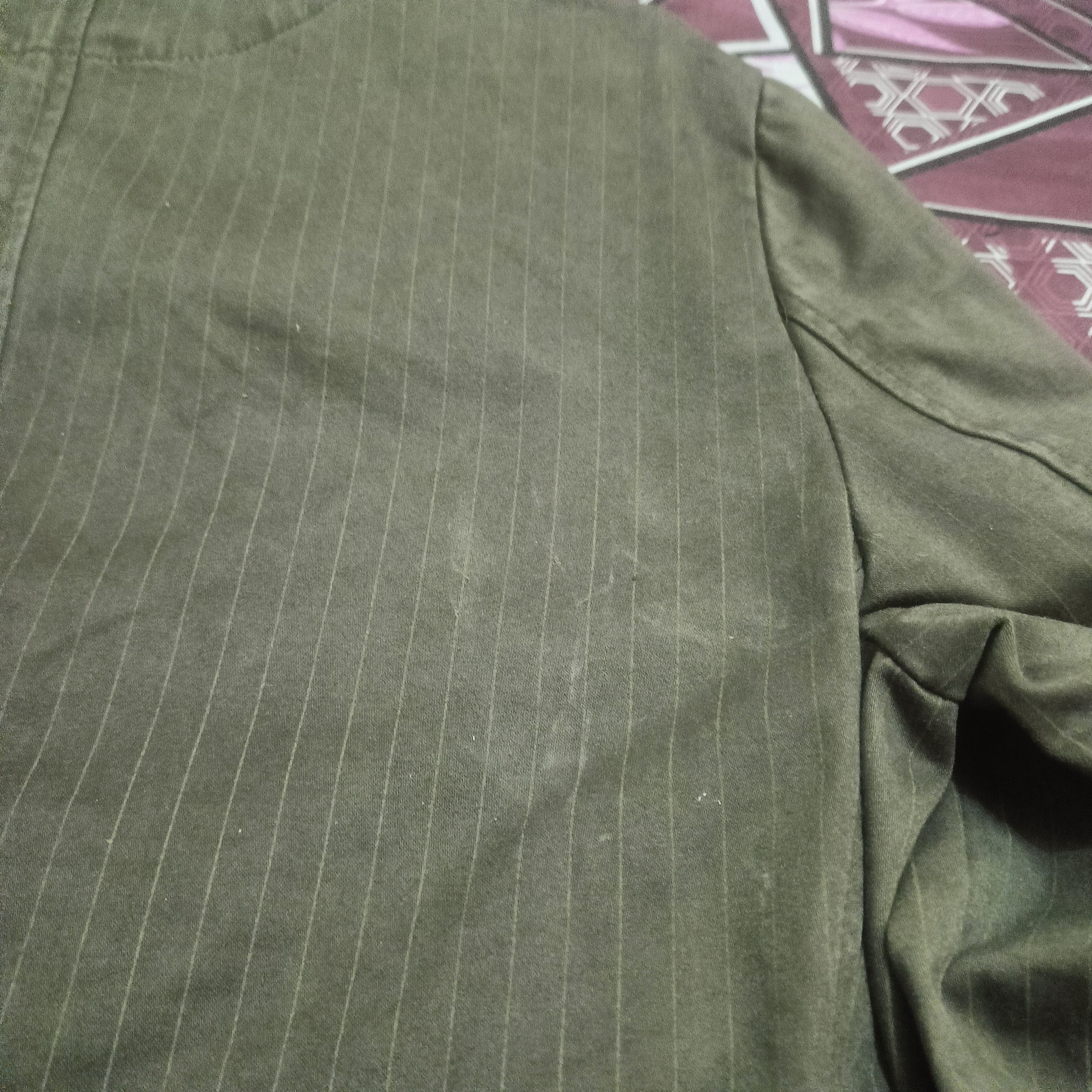 Japanese Brand Power To the people Coat distressed Stripe green & Black Size US M / EU 48-50 / 2 - 8 Thumbnail