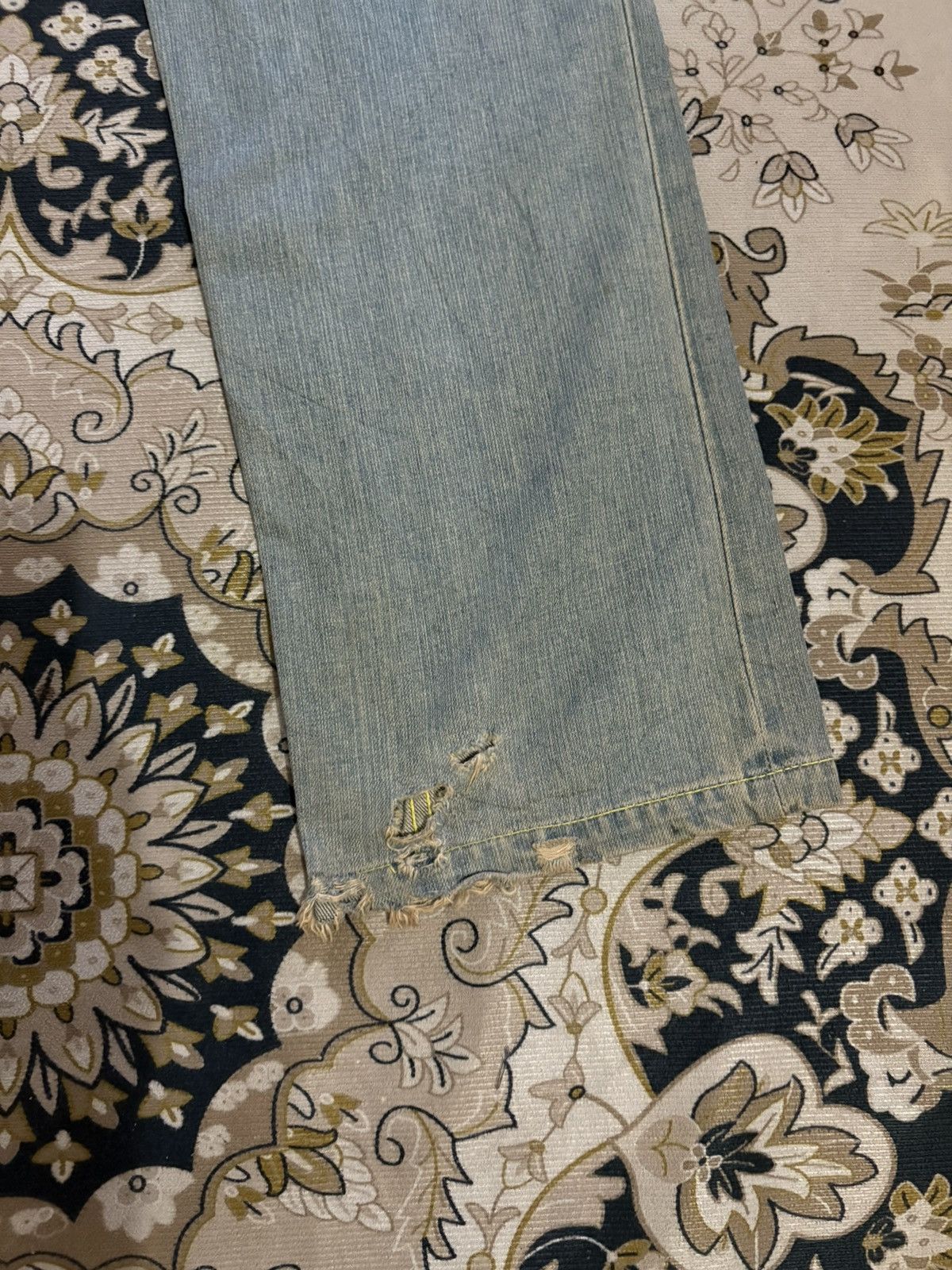 Gotcha × Vintage Vintage Japanese Brand Gotcha Back Side Leather Pocket Denim Size US 31 - 11 Thumbnail
