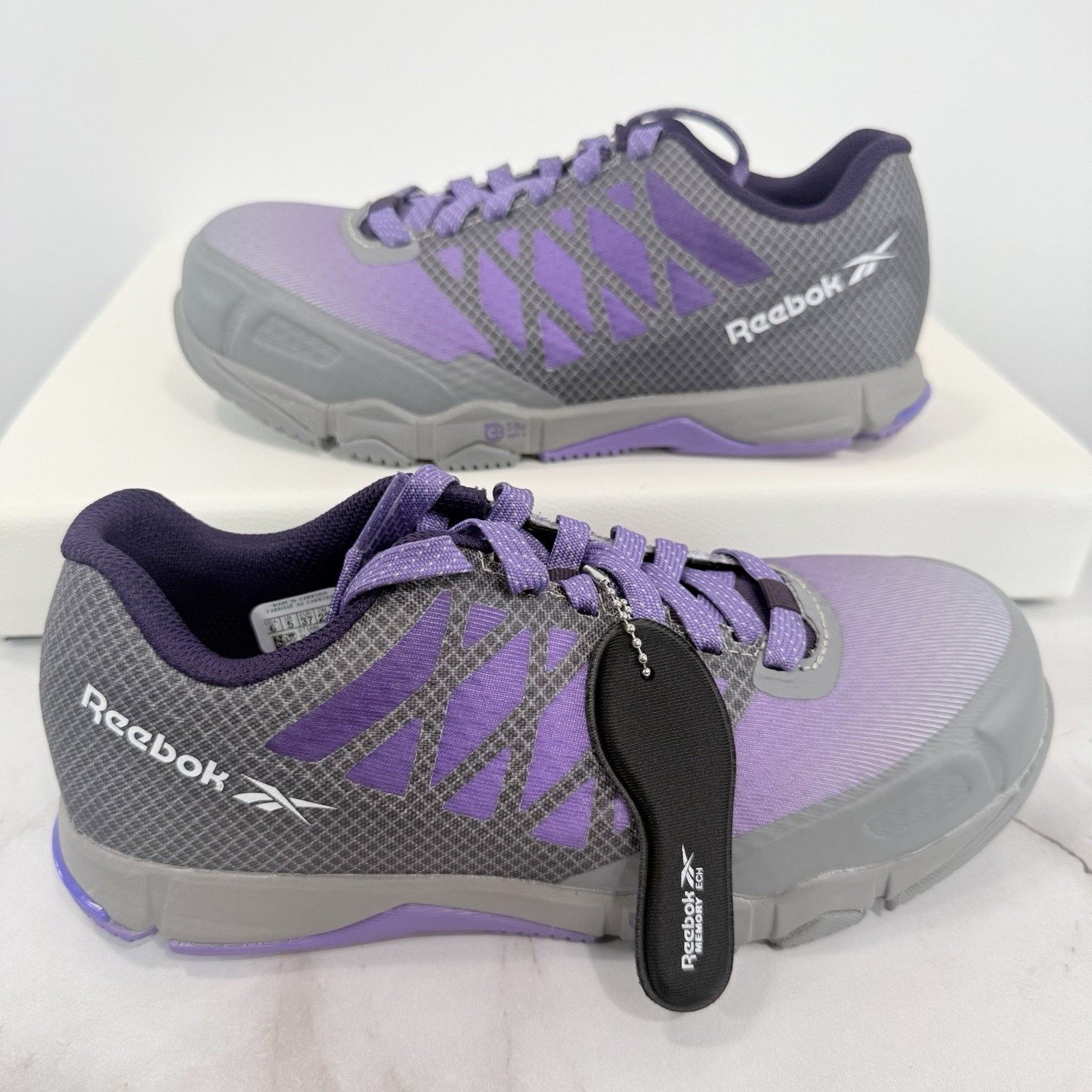 Reebok Reebok Speed TR Composite Toe Sneakers, Purple/Grey, Women's Size US 6 / IT 36 - 1 Thumbnail