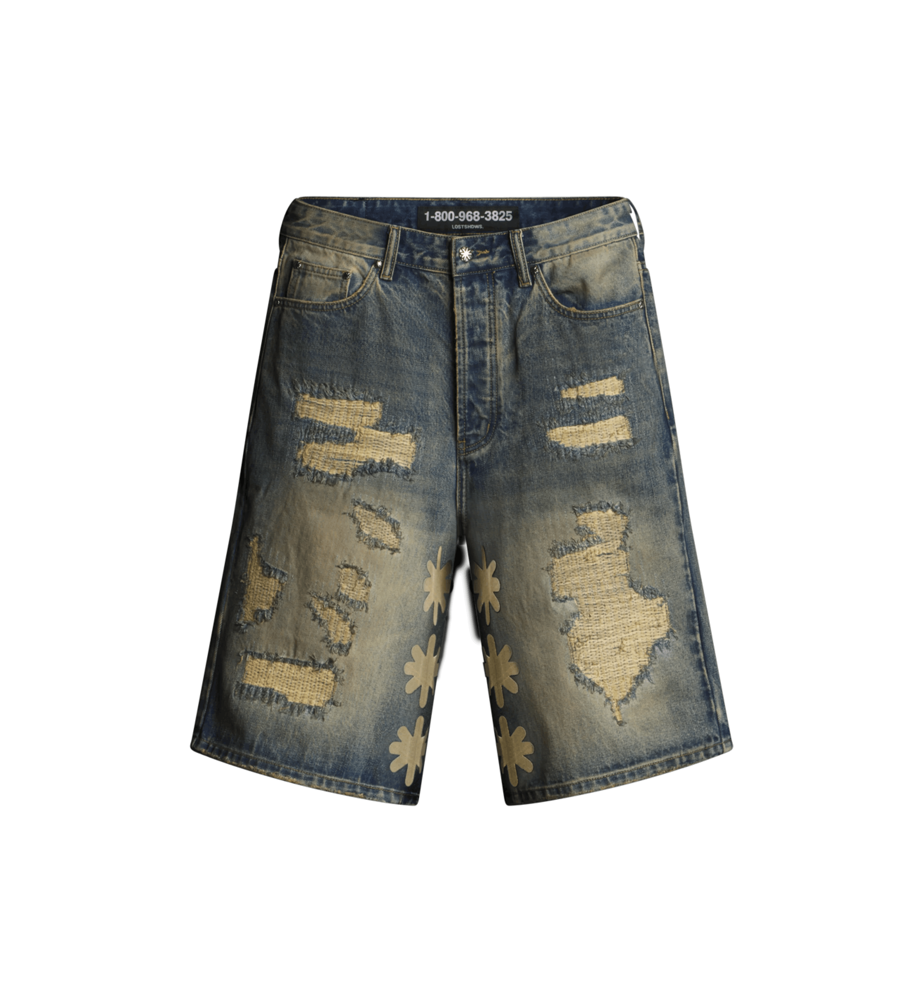 LOSTSHDWS LOSTSHDWS DSTRY Denim Blue & Bone Shorts Size US 38 / EU 54 - 1 Preview
