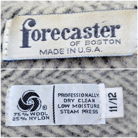 Vintage Vintage 80s Forcaster Black Silver Wool Blend Preppy Old Mon Size L / US 10 / IT 46 - 6 Thumbnail