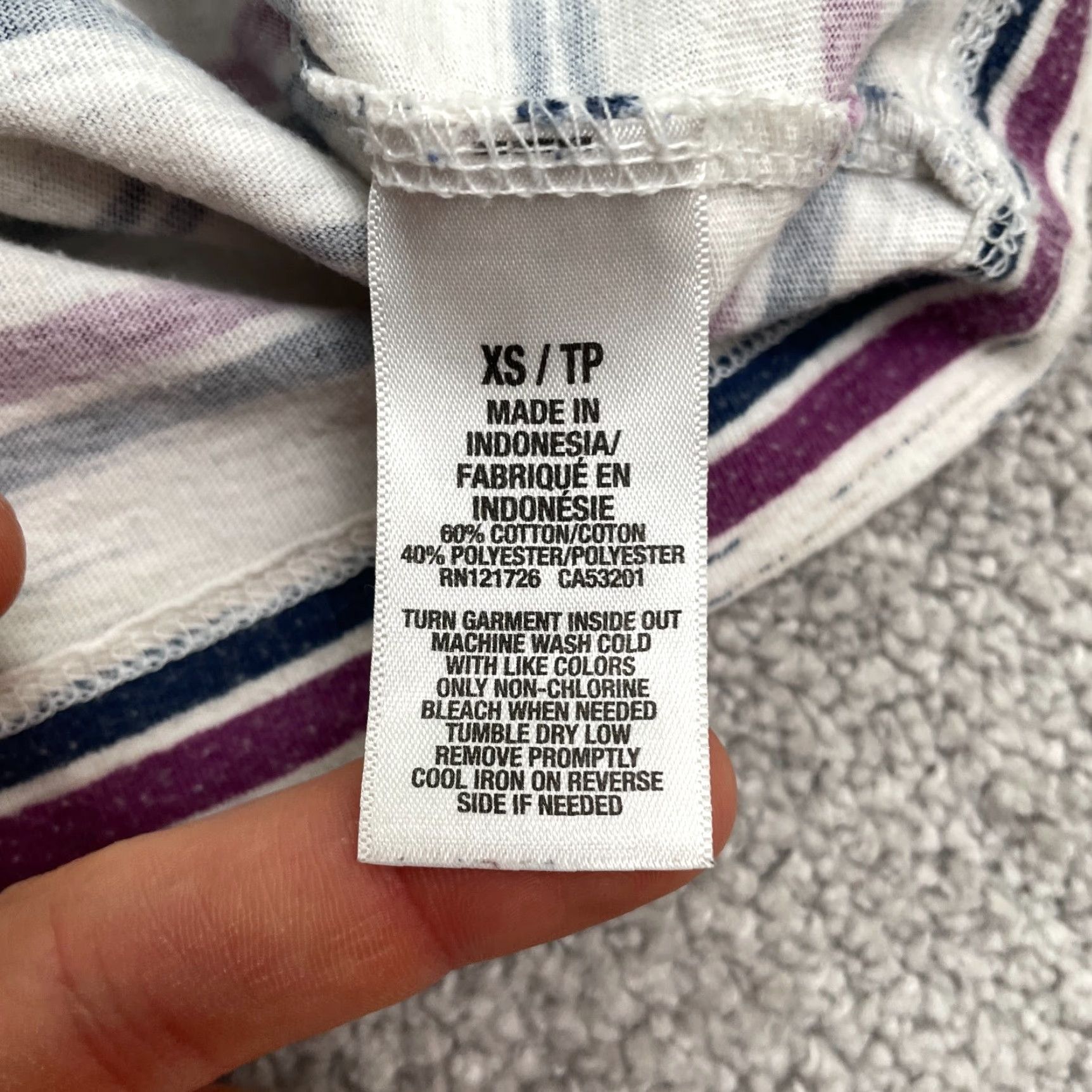 Aeropostale AeroPostale Striped Crew Neck T-Shirt Mens XS Multicolor Short Sleeve Pocket Tee Size US XS / EU 42 / 0 - 6 Thumbnail