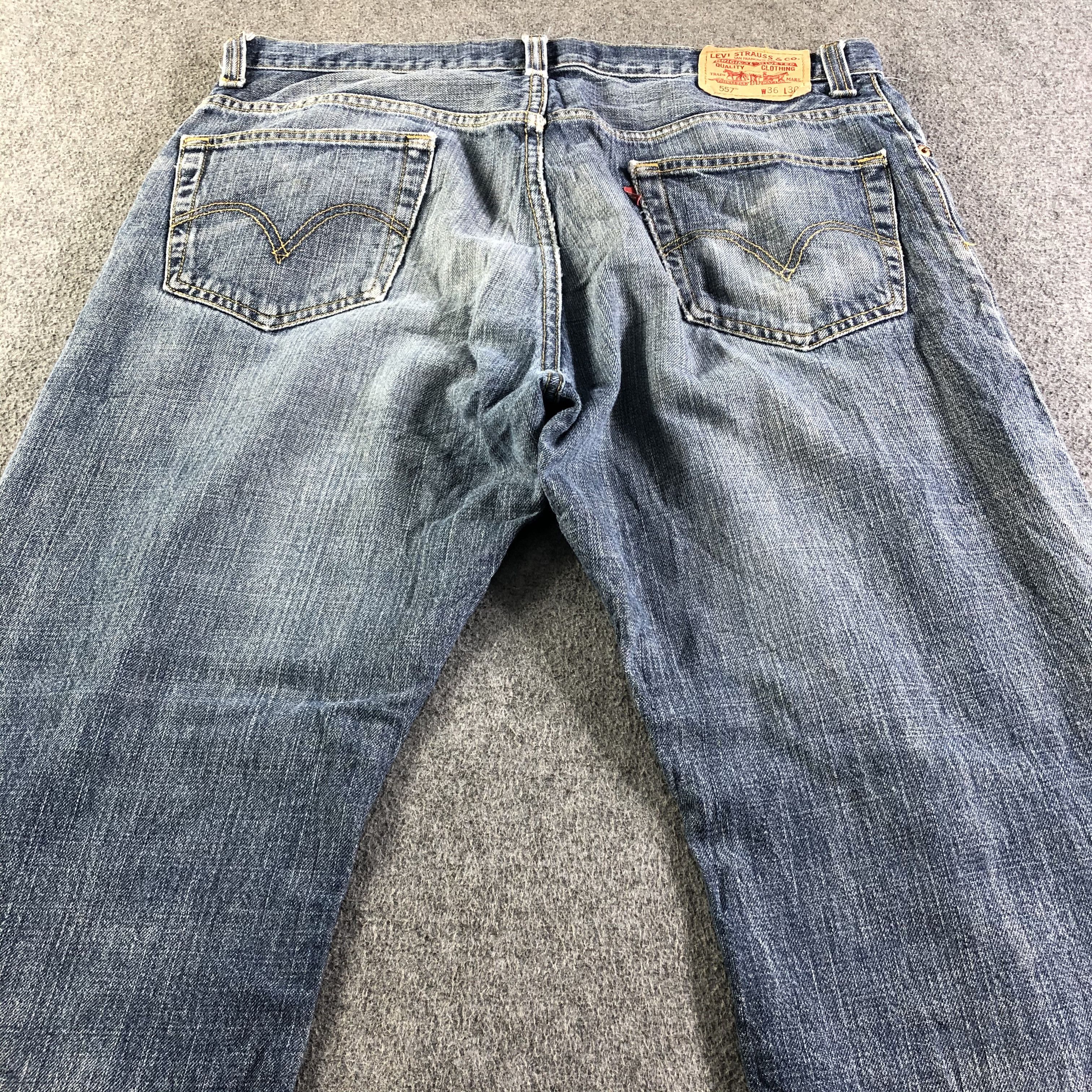 Levi's Vintage Blue Wash Levis 557 Flare Jeans-J4451 Size US 38 / EU 54 - 4 Thumbnail